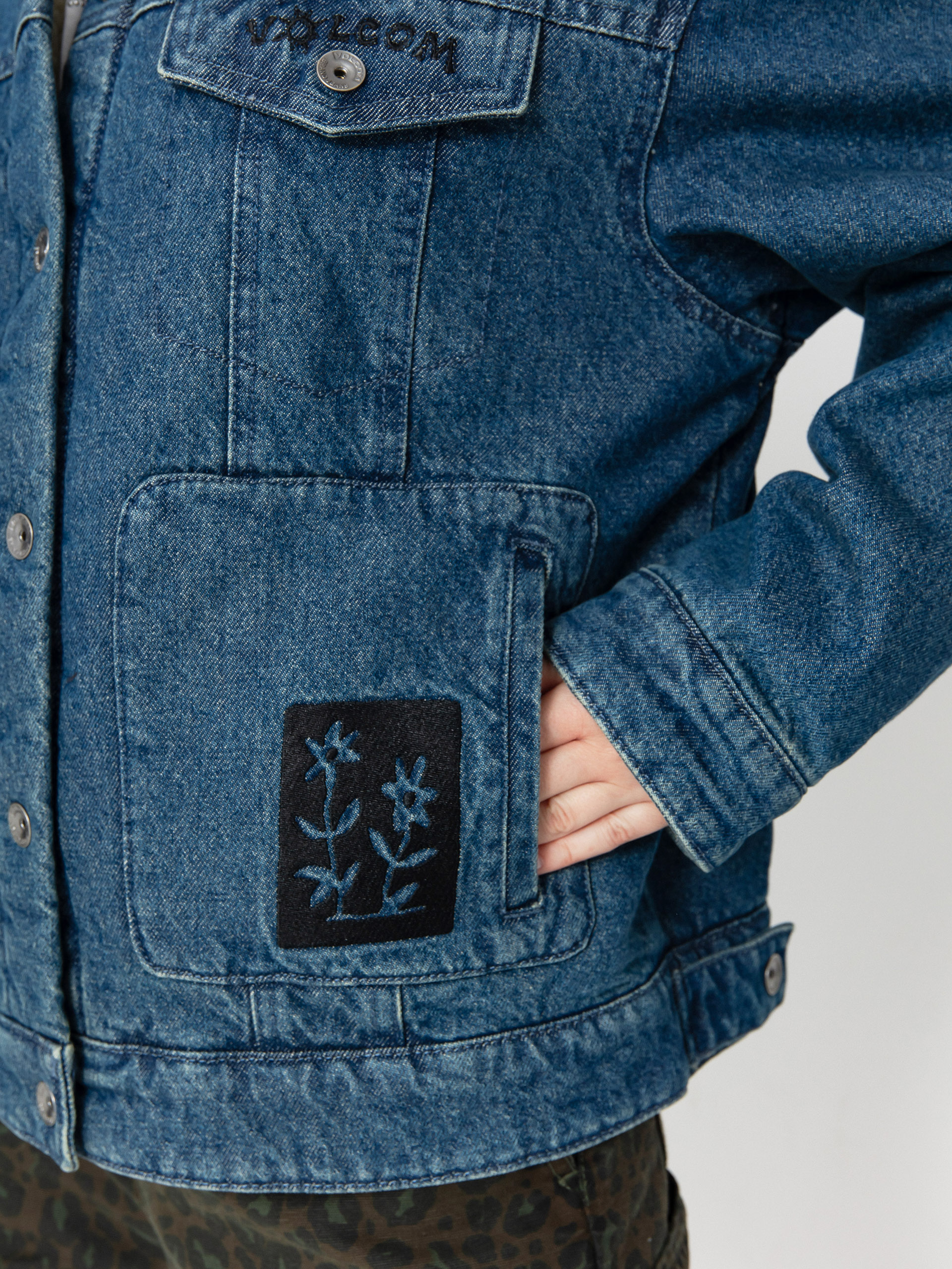 Куртка Volcom Fa Keutchi Denim Wmn (vmi-vintage marbled indigo)