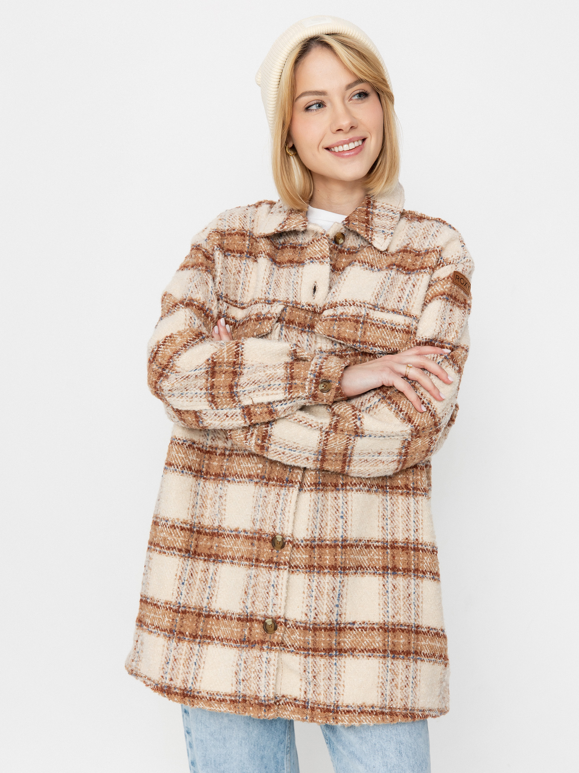 Сорочка Roxy Check The Swel III Wmn (parchement paradise)