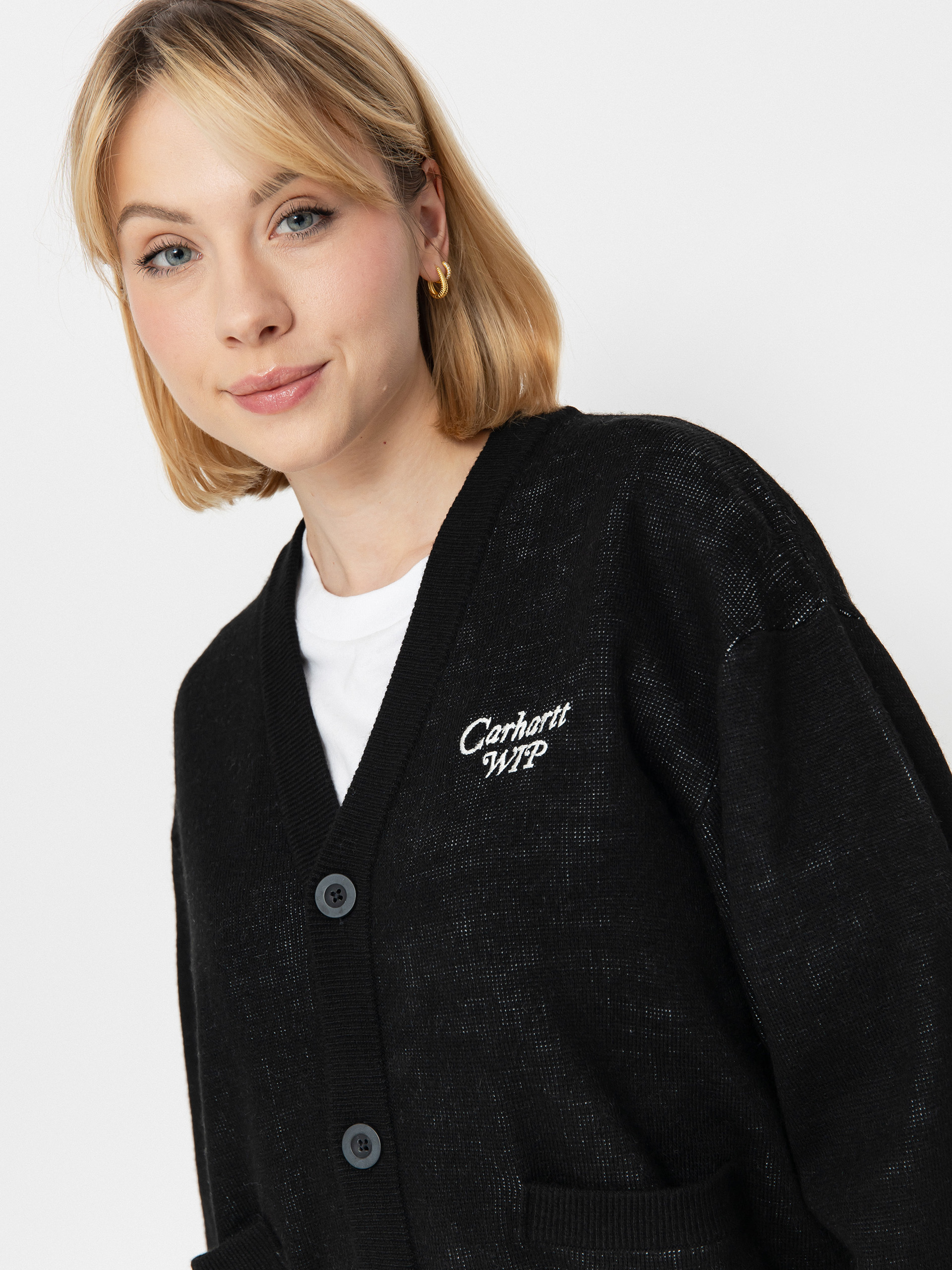 Светр Carhartt WIP Harttbreaker Cardigan Wmn (black/wax)