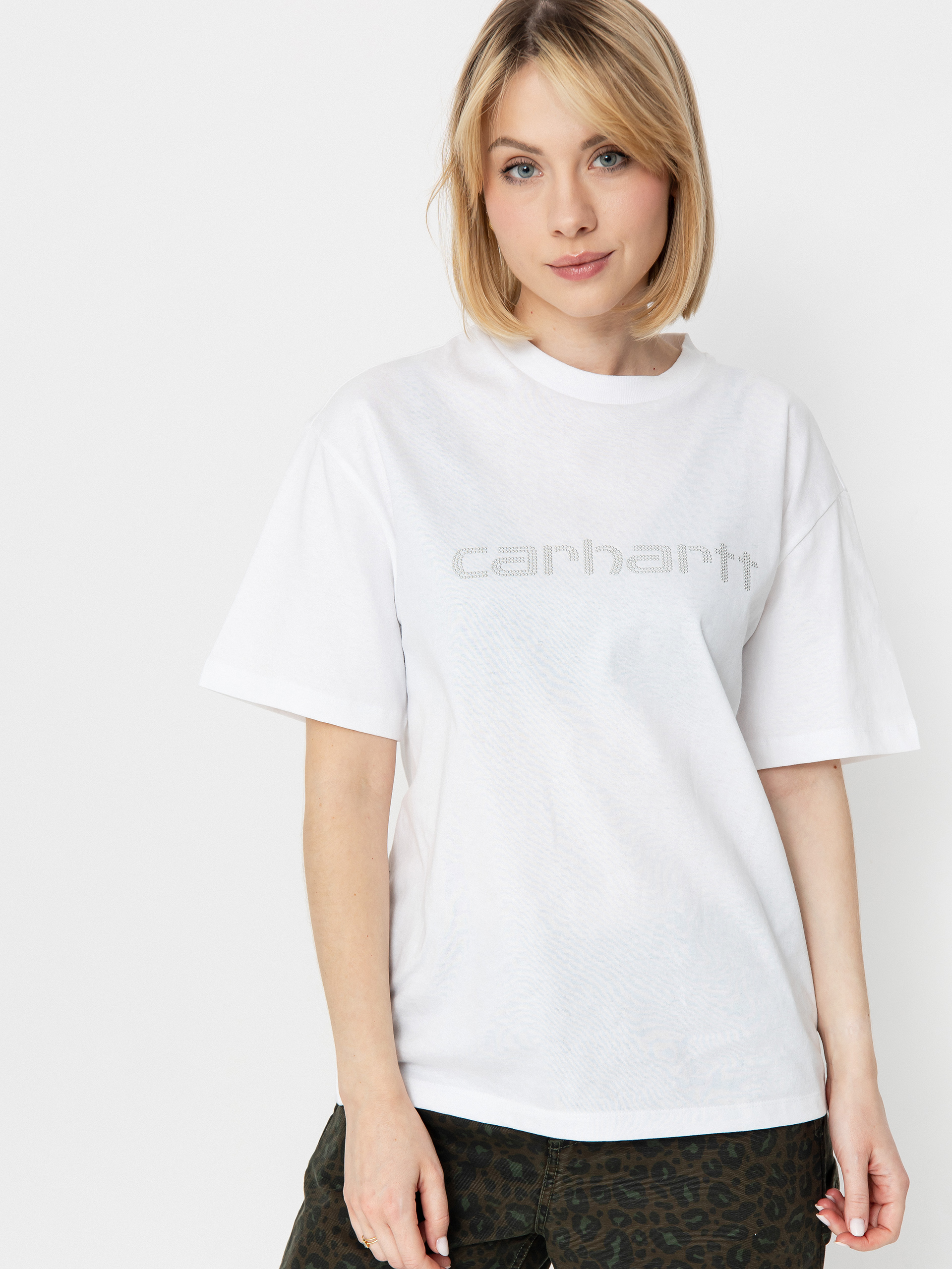 Футболка Carhartt WIP Rivet Script Wmn (white/silver)