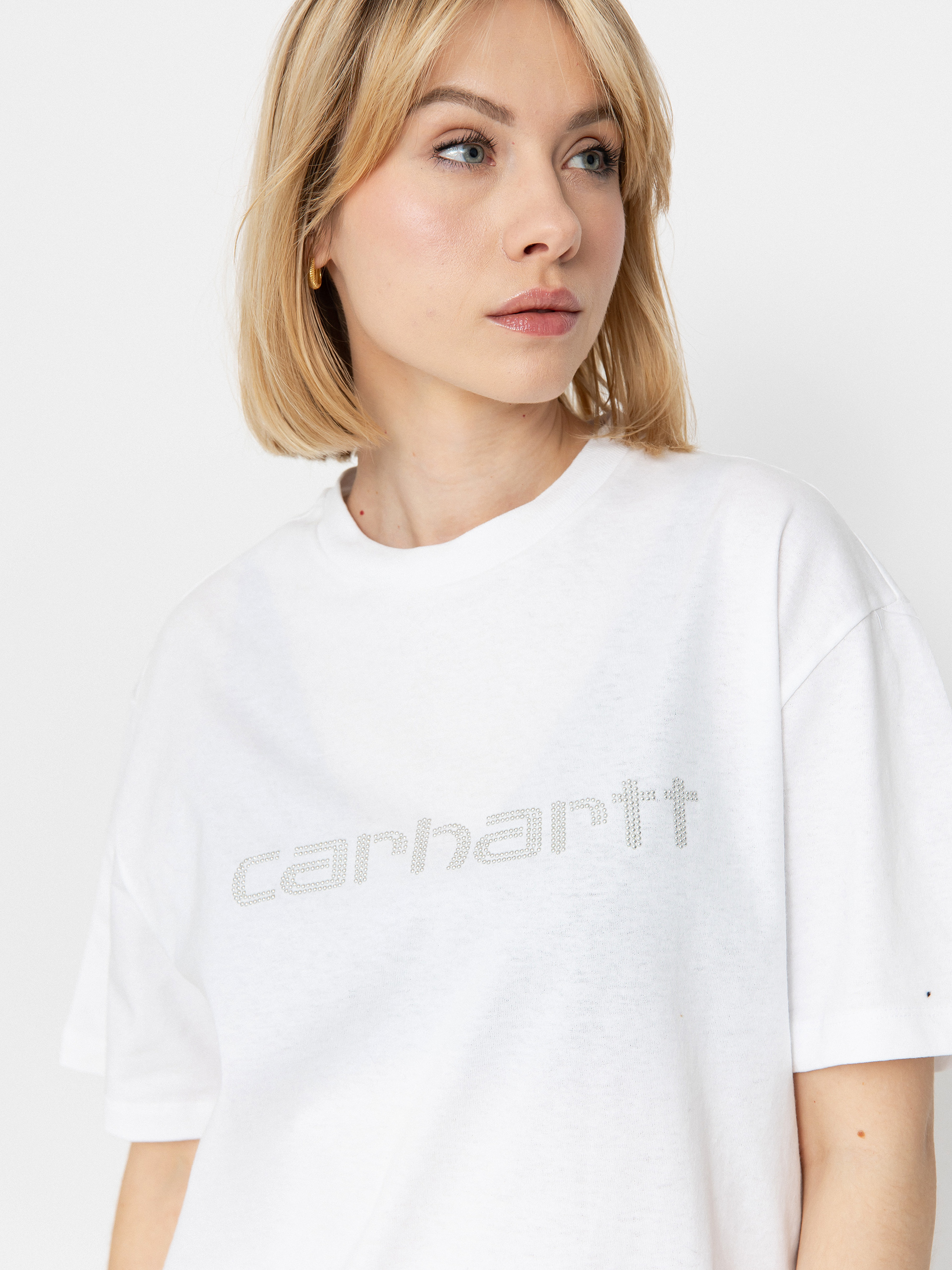 Футболка Carhartt WIP Rivet Script Wmn (white/silver)