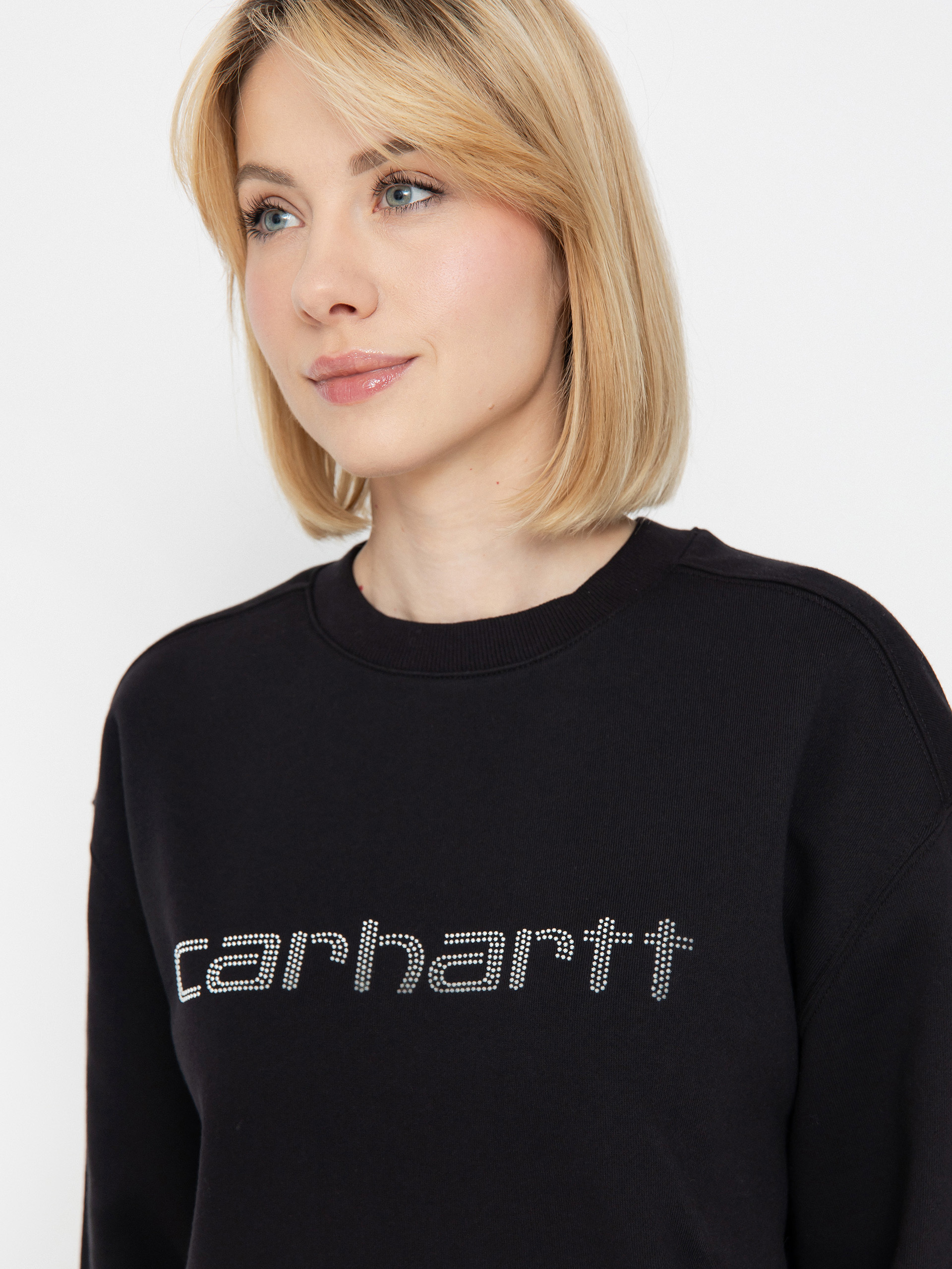 Світшот Carhartt WIP Rivet Script Wmn (black/silver)