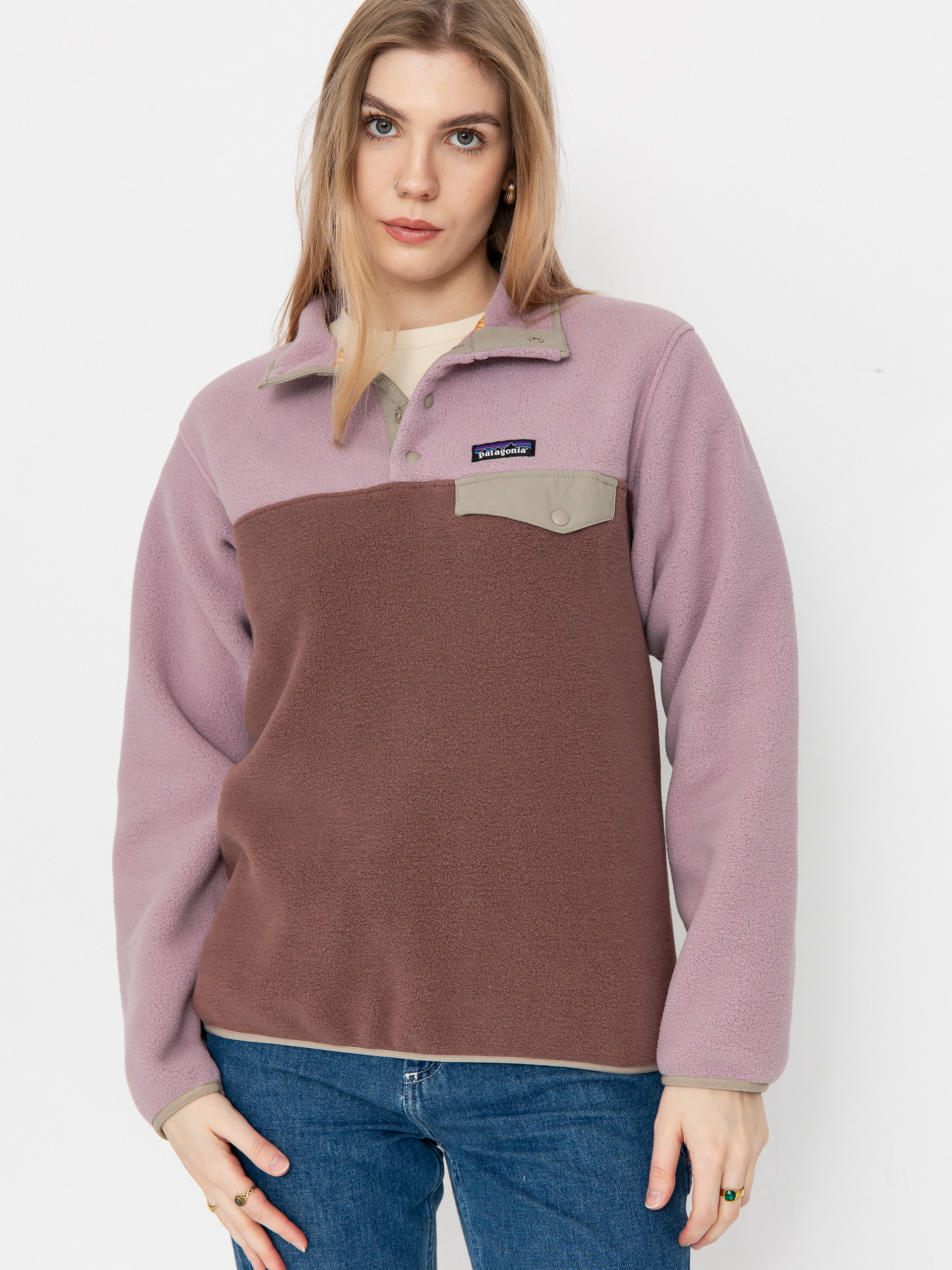 Флісовий светр Patagonia LW Synch Snap T Wmn (dulse mauve)