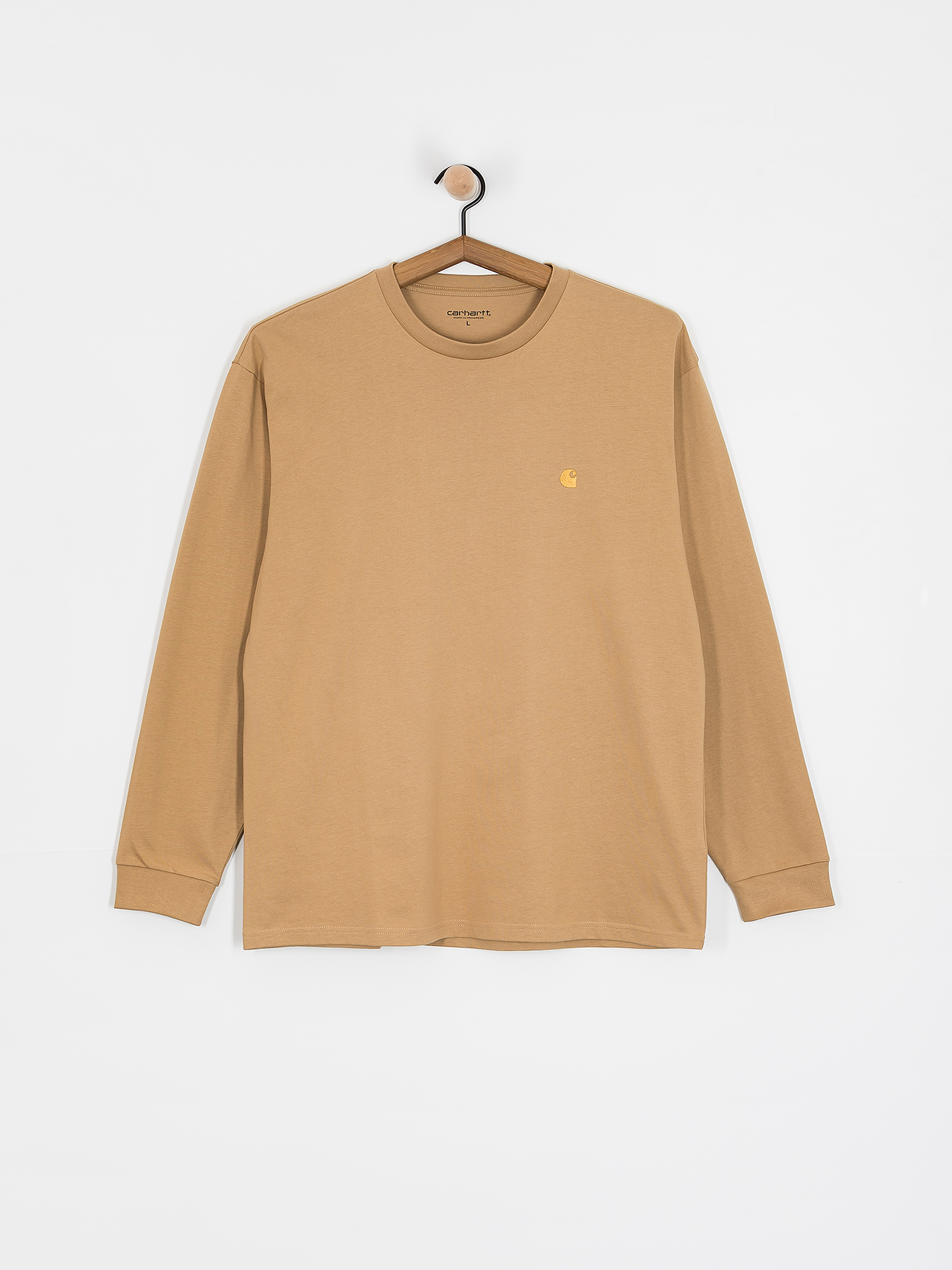 Лонгслів Carhartt WIP Chase (dusty h brown/gold)