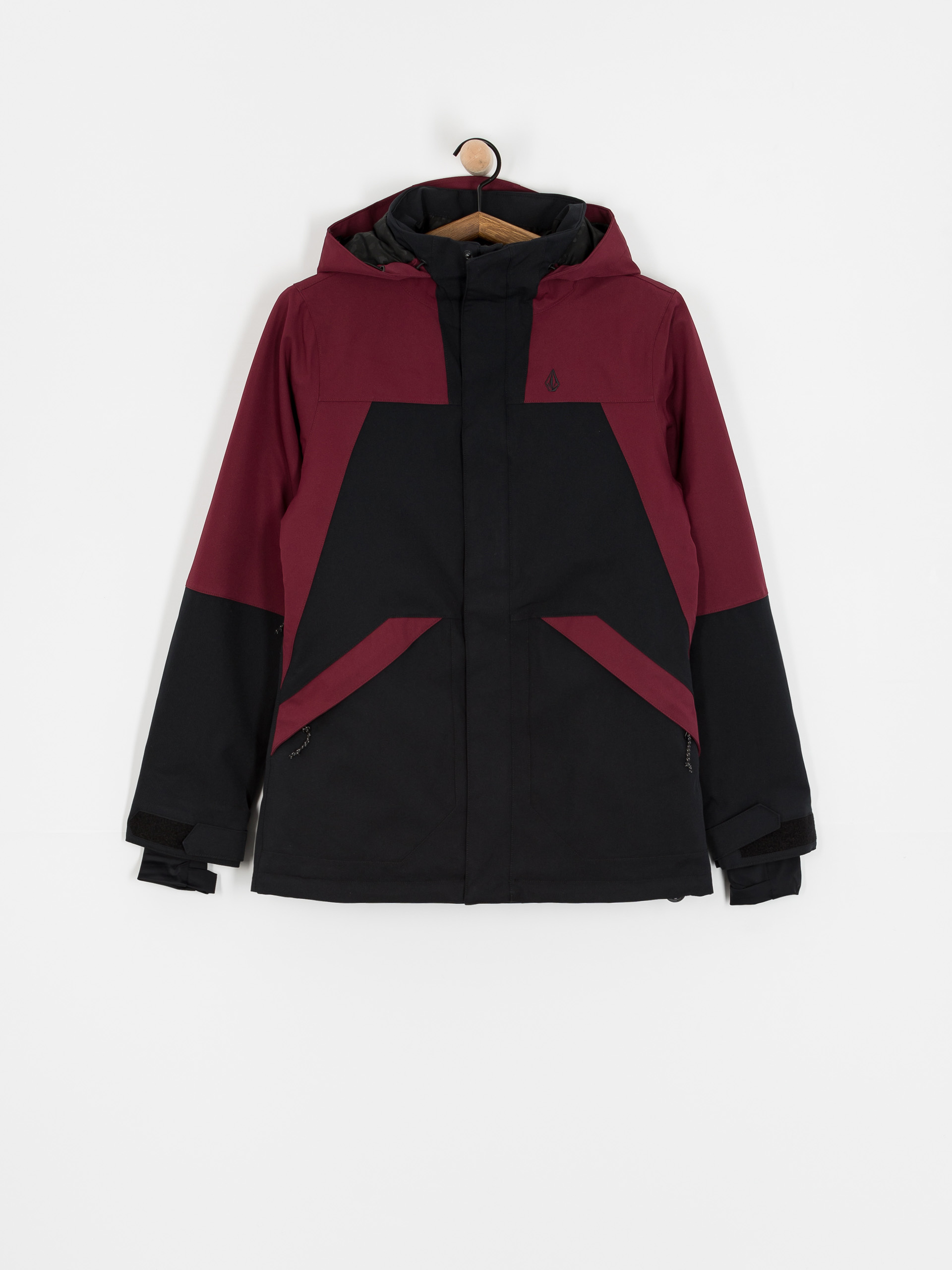 Жіноча Сноубордична куртка Volcom Shelter 3D Stretch (burgundy)
