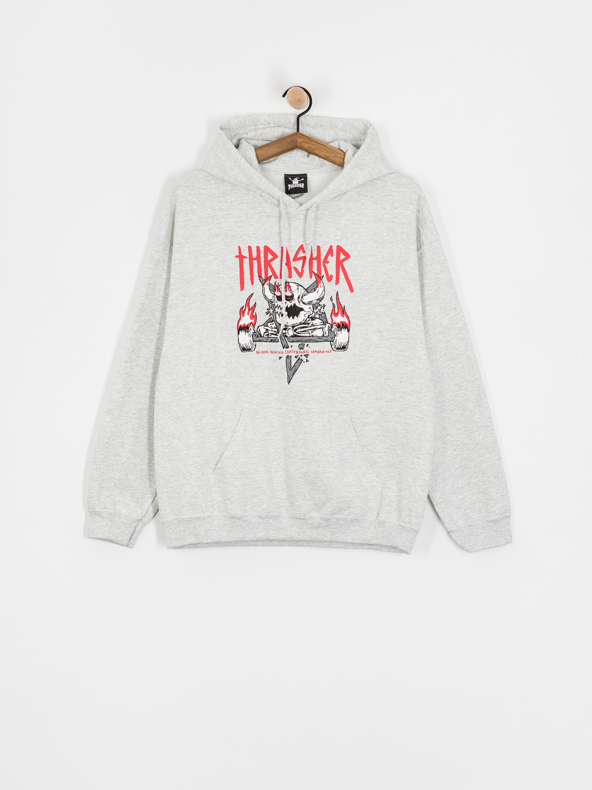 Худі Thrasher X Toy Machine Monster Gram HD (ash grey)