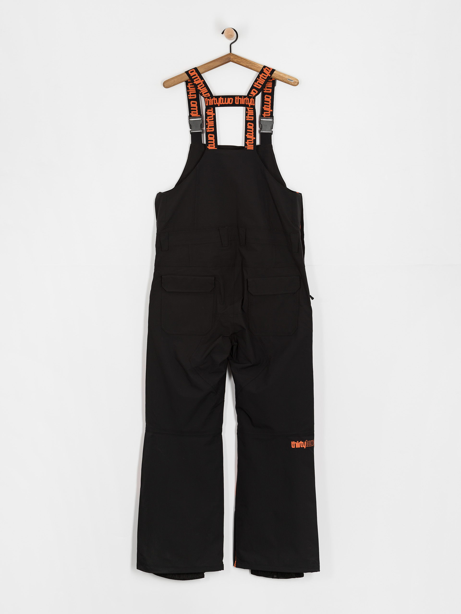 Чоловічі Сноубордичні штани ThirtyTwo Basement Bib (black/orange)