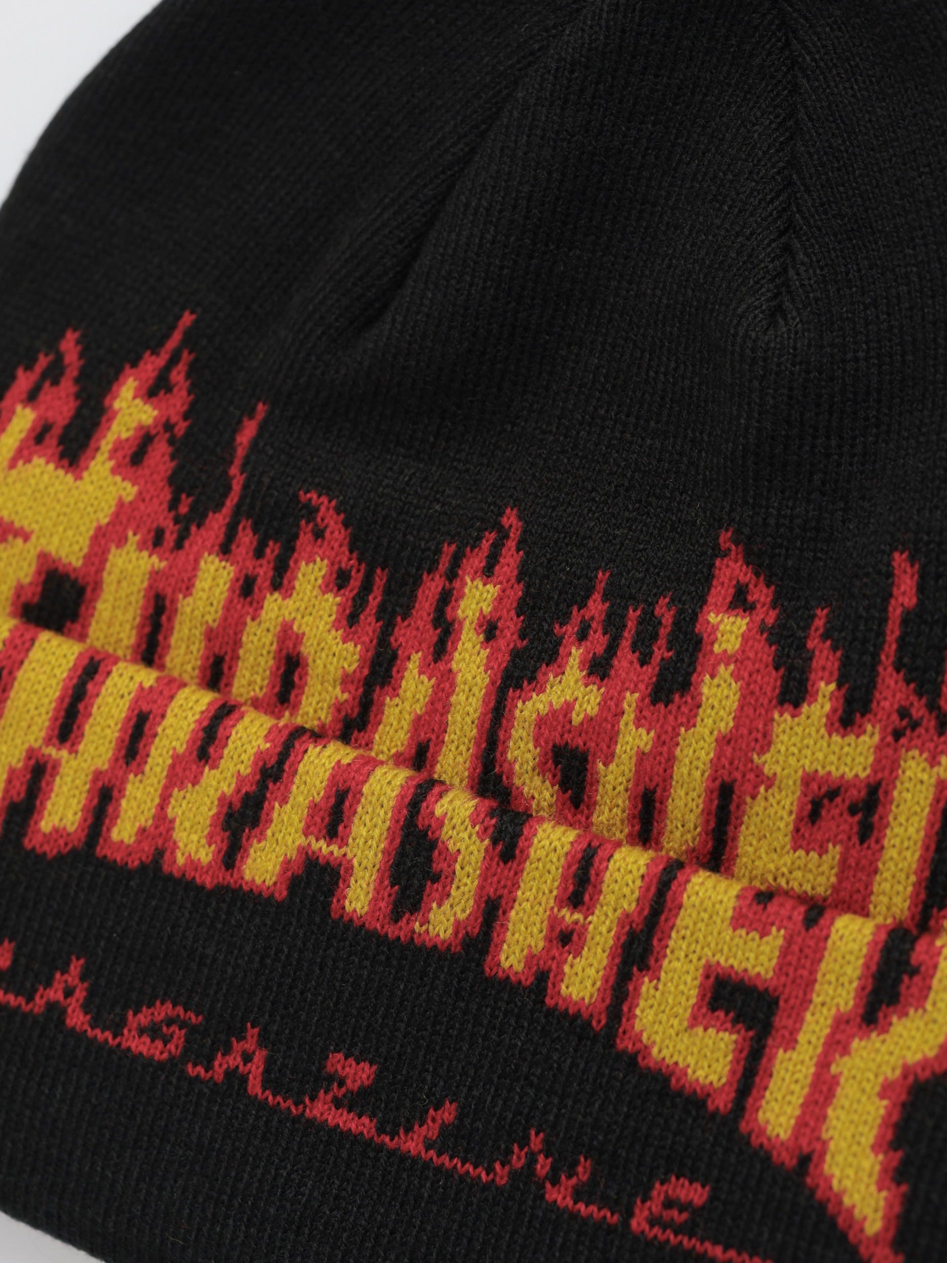Шапка Thrasher X Toy Machine Flame Fold (black)