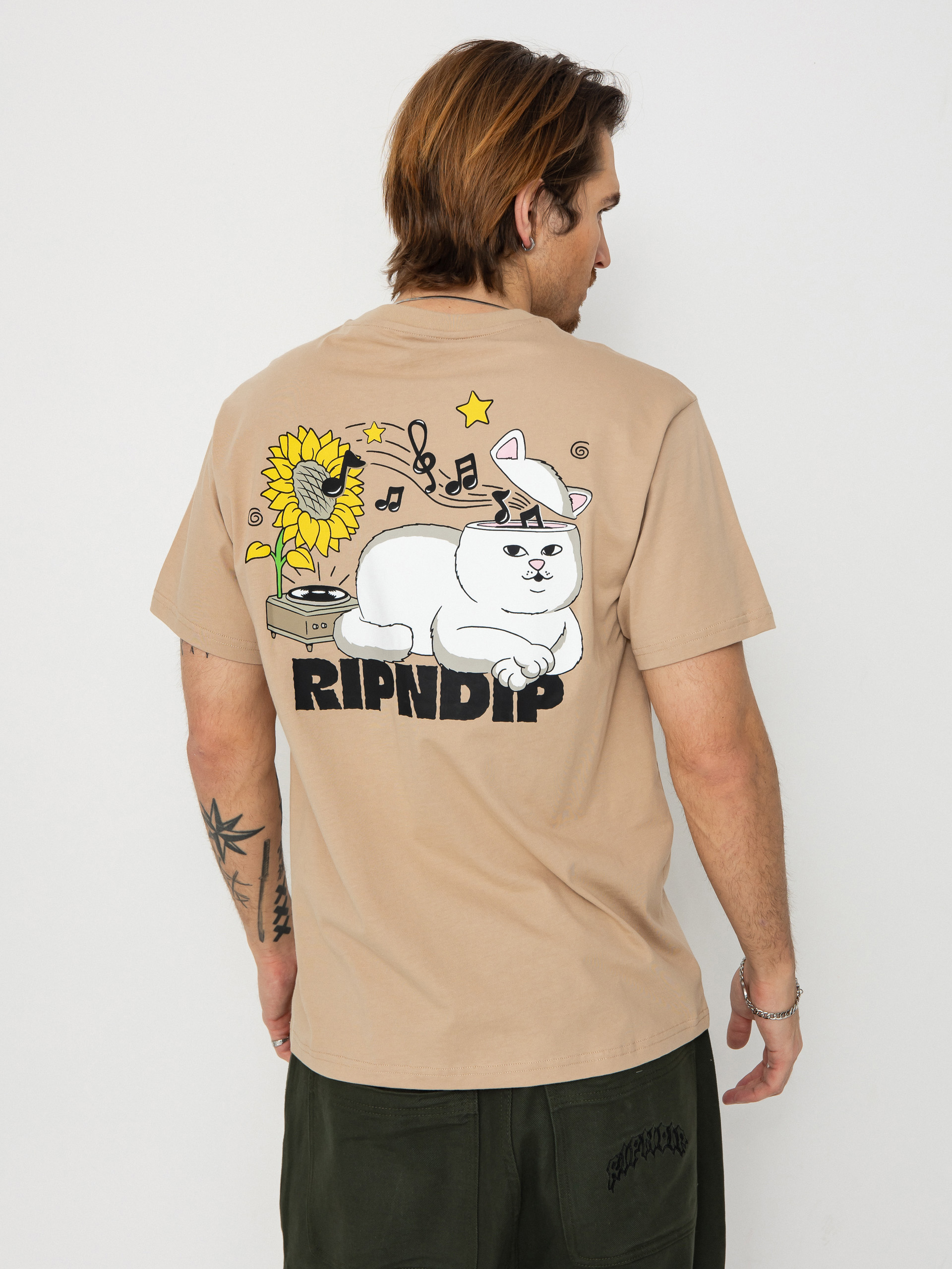 Футболка RipNDip No Music No Life (almond)