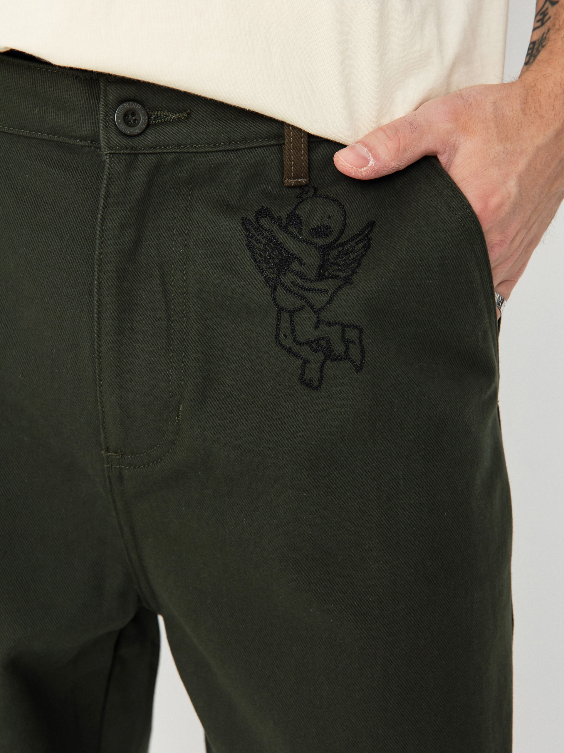 Штани RipNDip Mother Nerm Twill (dark olive)