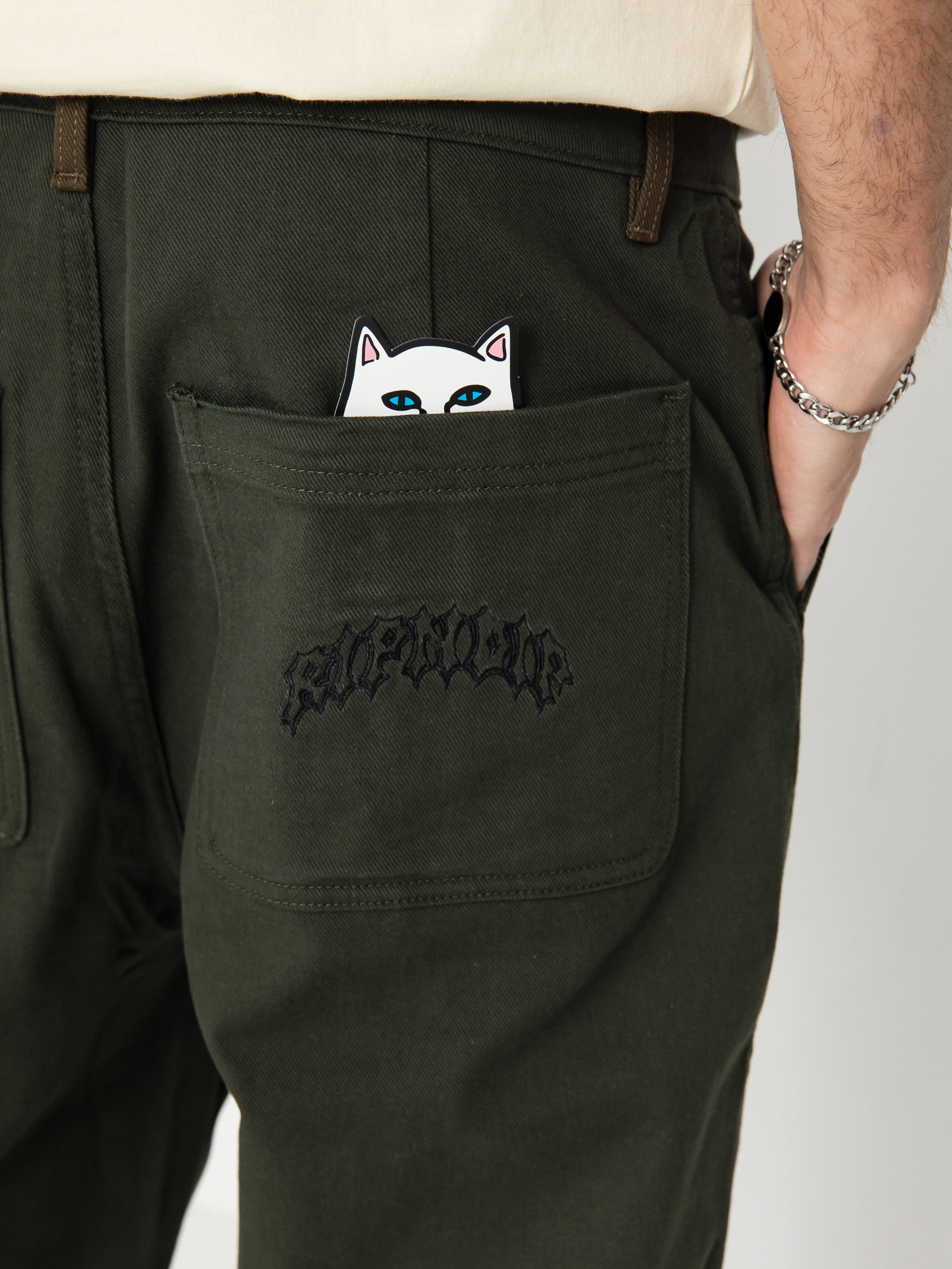 Штани RipNDip Mother Nerm Twill (dark olive)