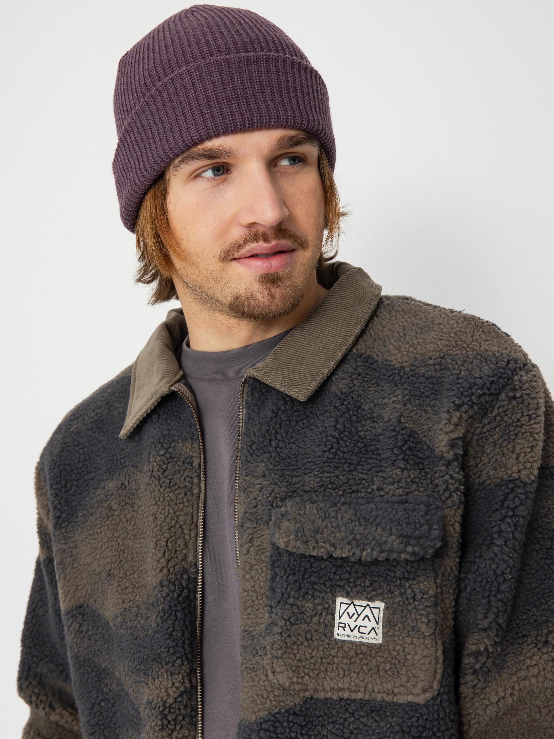 Куртка RVCA Walker Sherpa - коричневий (blue haze)