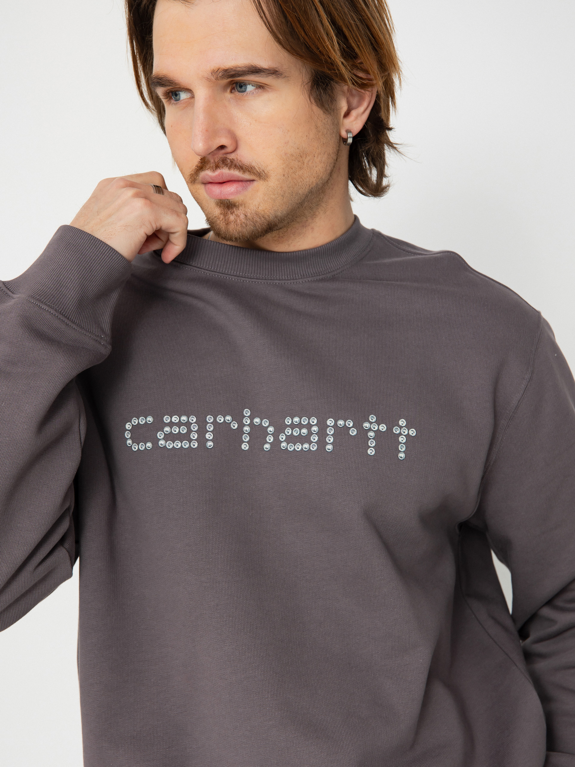 Світшот Carhartt WIP Rivet Script (manta)