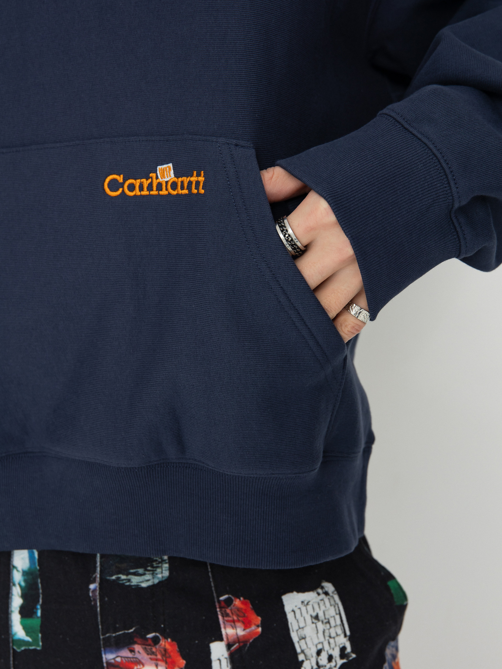 Худі Carhartt WIP Label Script HD (blue)