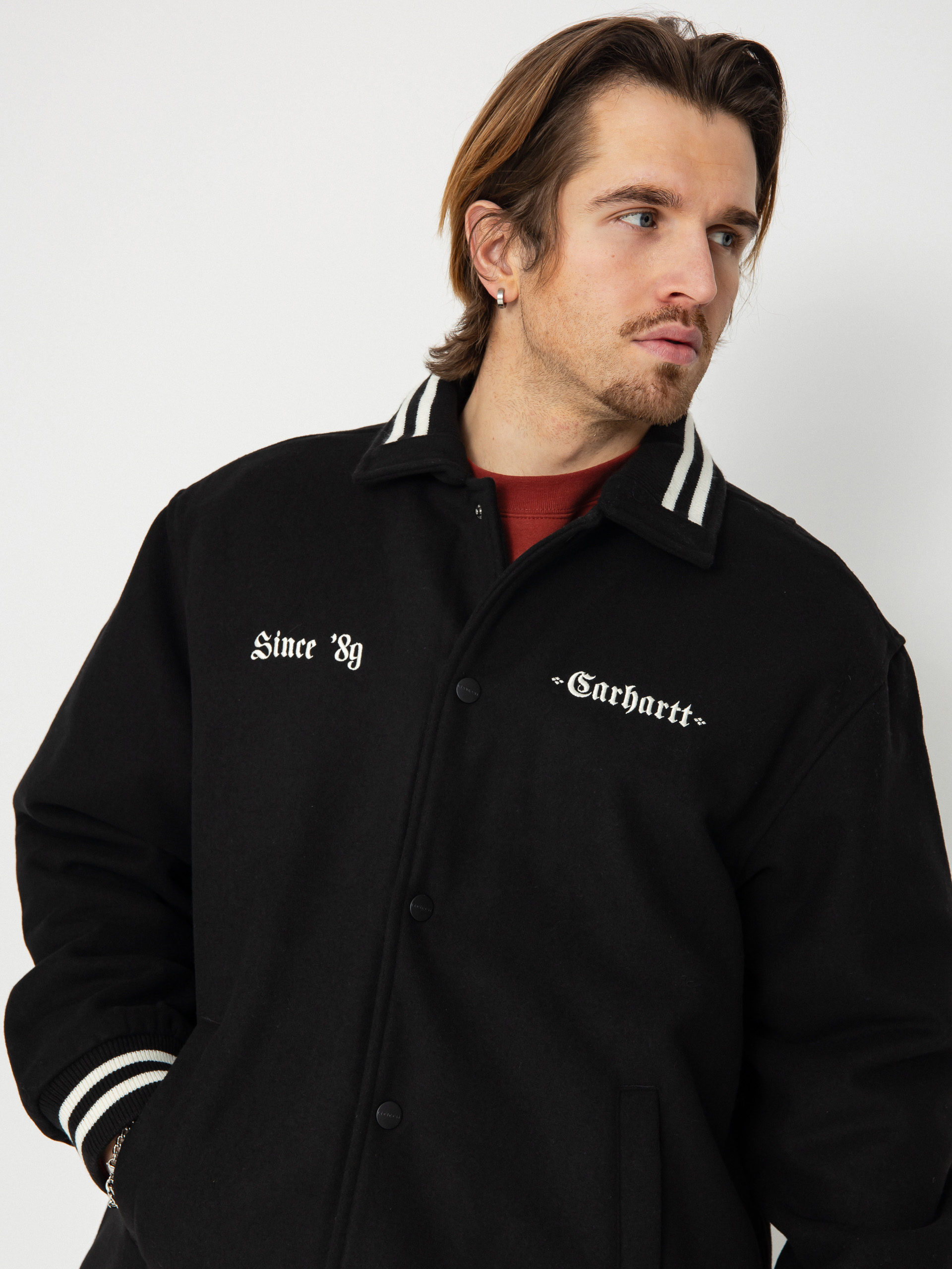 Куртка Carhartt WIP Wool Coach (black/wax)