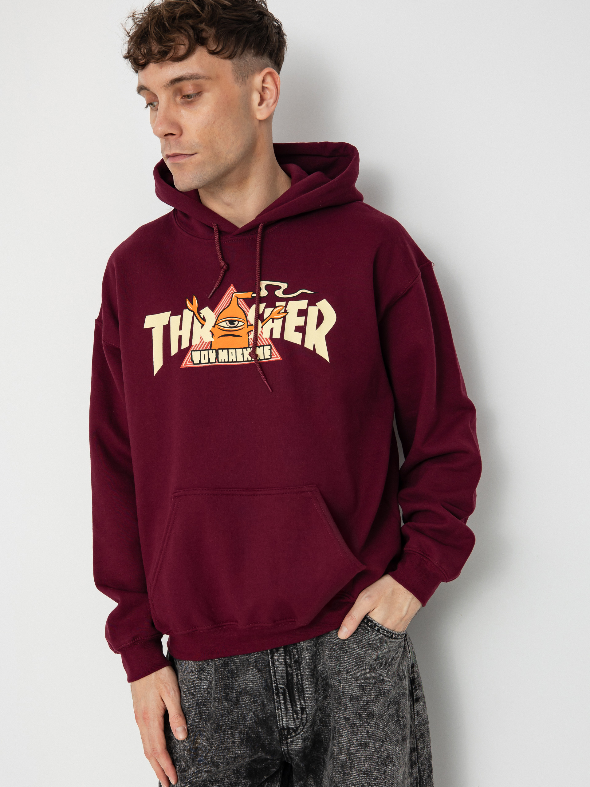 Худі Thrasher X Toy Machine Vortex HD (maroon)