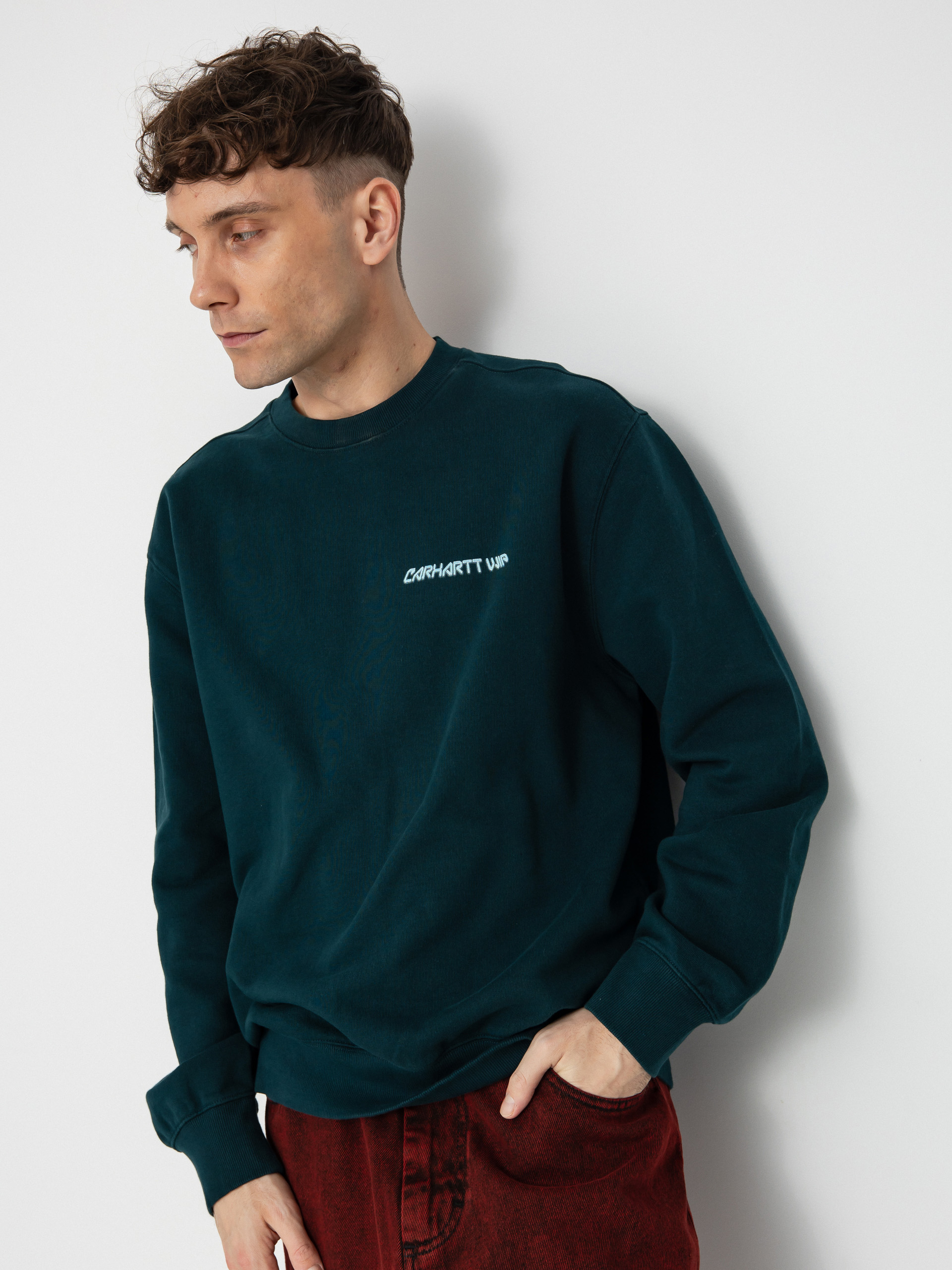 Світшот Carhartt WIP Greatest Flicks (deep lagoon)