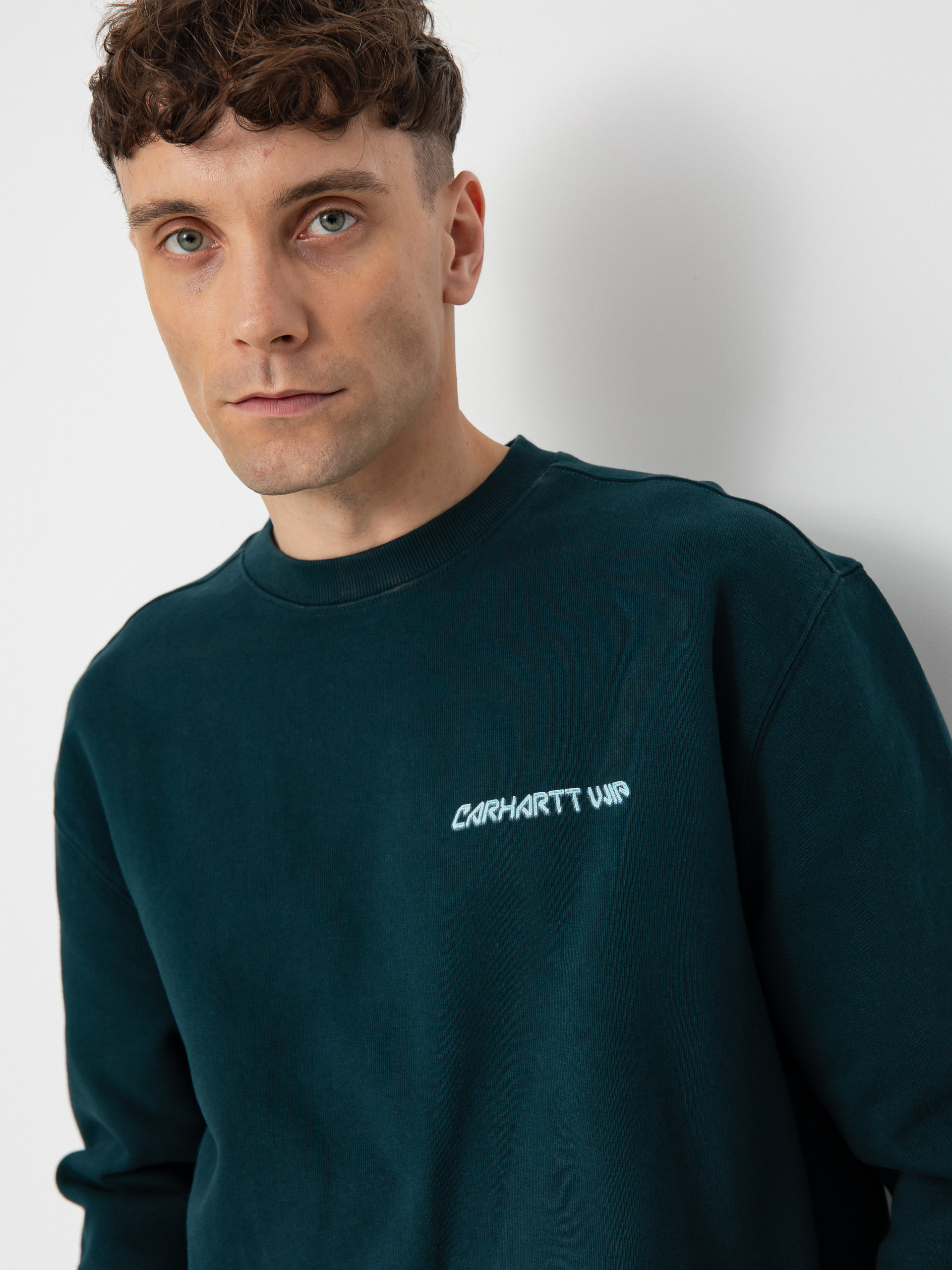 Світшот Carhartt WIP Greatest Flicks (deep lagoon)