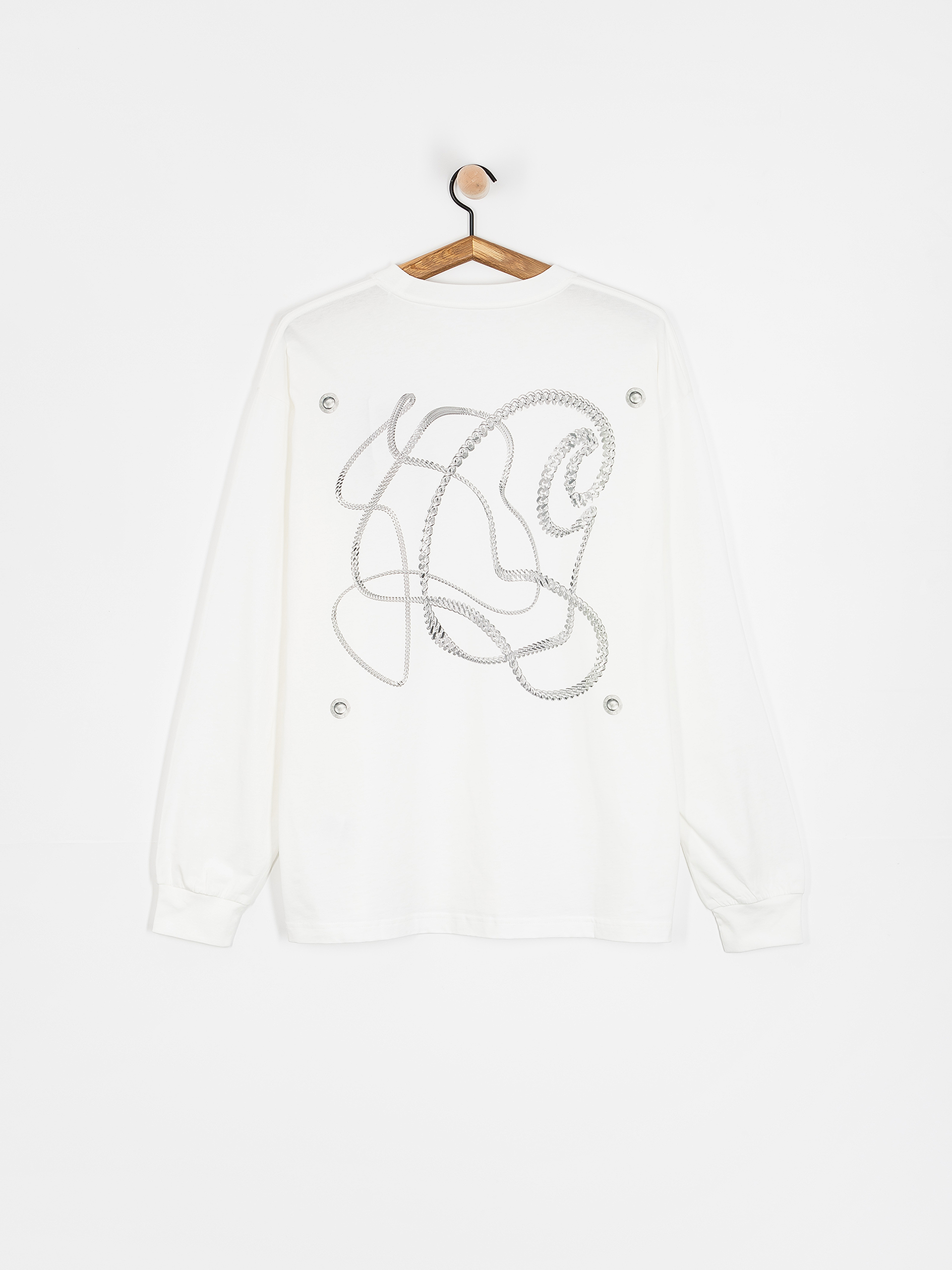 Лонгслів Carhartt WIP Chain Link (white/silver)