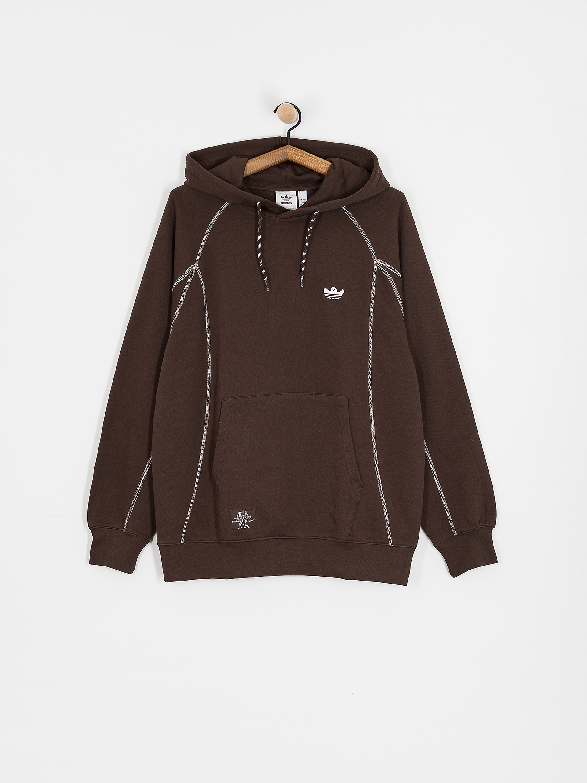 Худі adidas Shmoo Fw HD - коричневий (dbrown/cwhite)