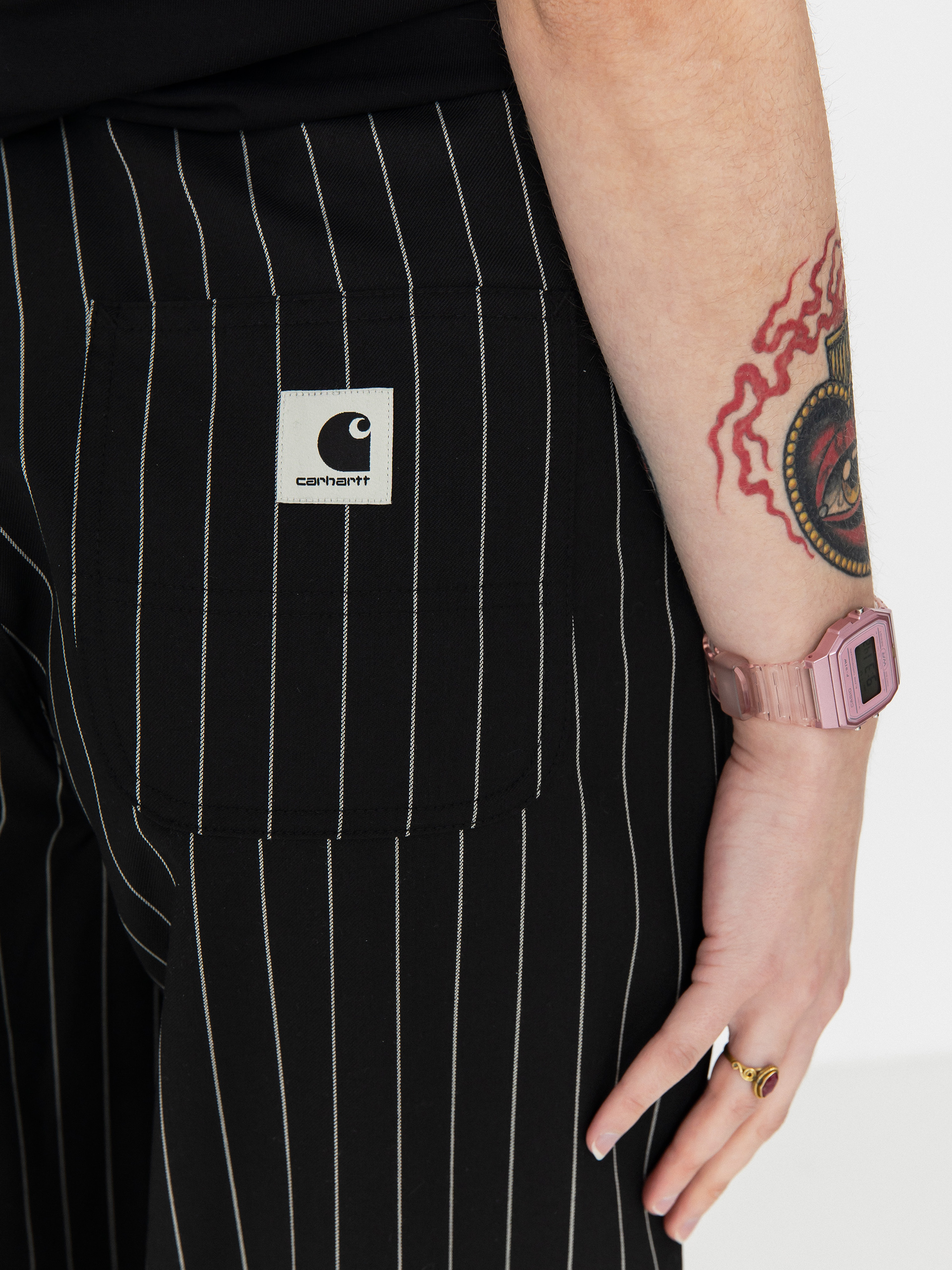 Штани Carhartt WIP Seaton Wmn (seaton stripe black)