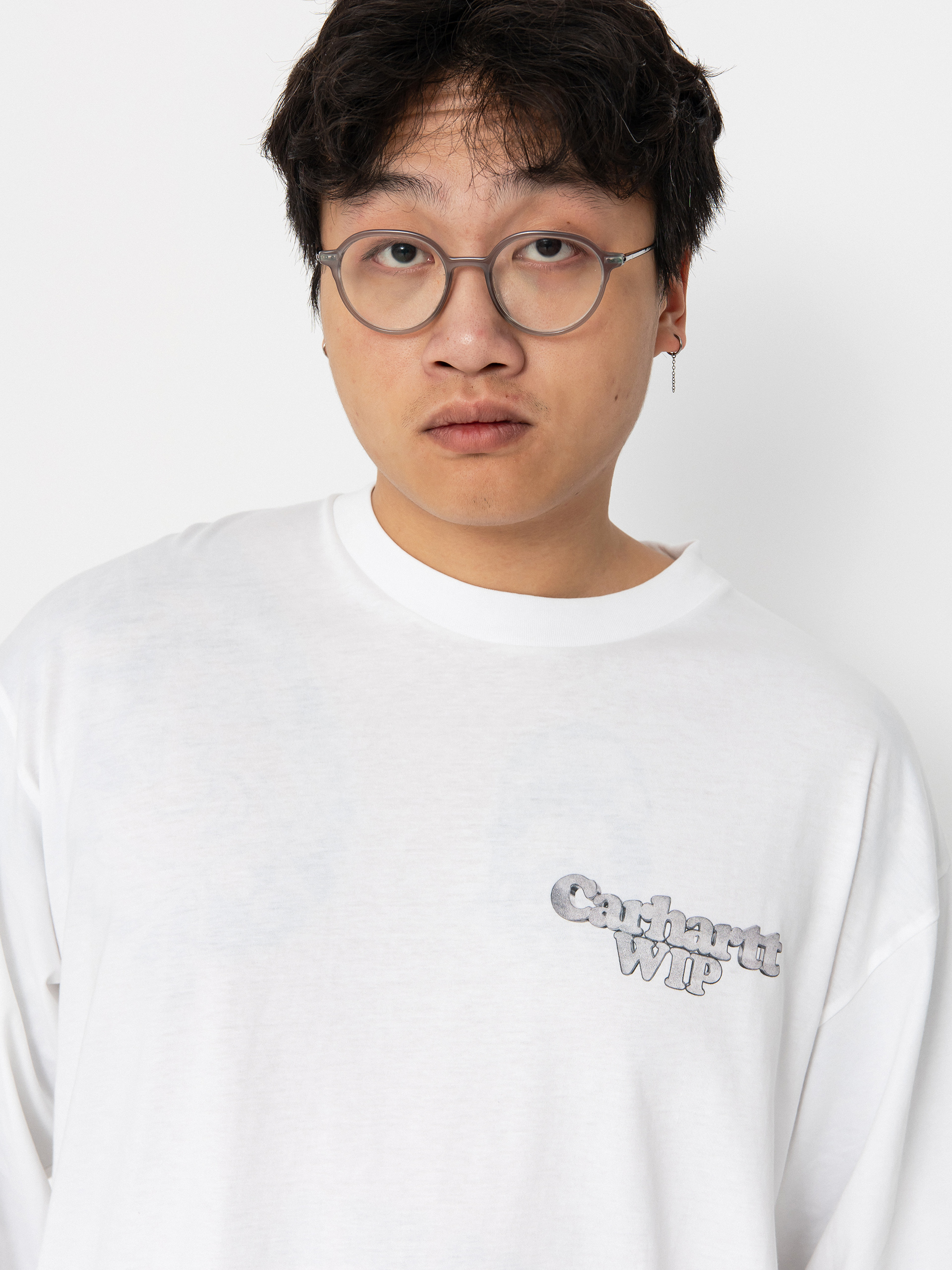 Лонгслів Carhartt WIP Chain Link (white/silver)