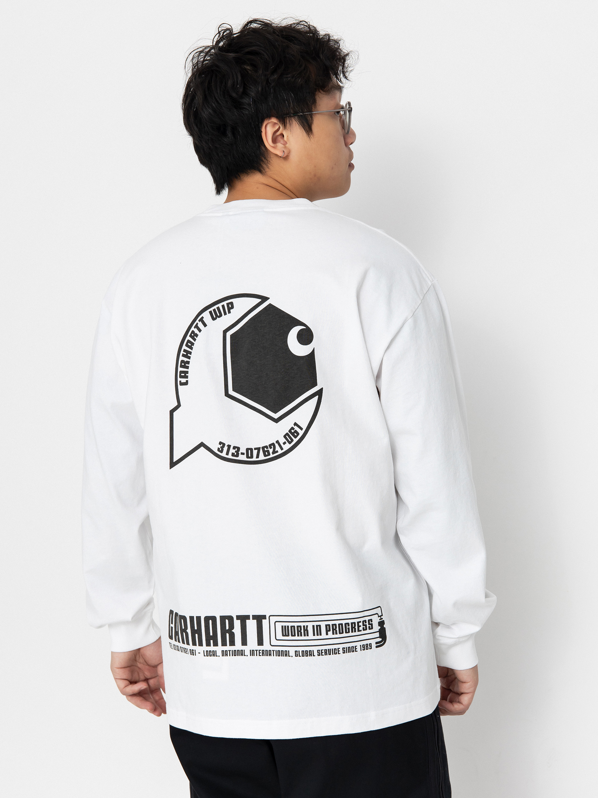 Лонгслів Carhartt WIP Industry (white/black)