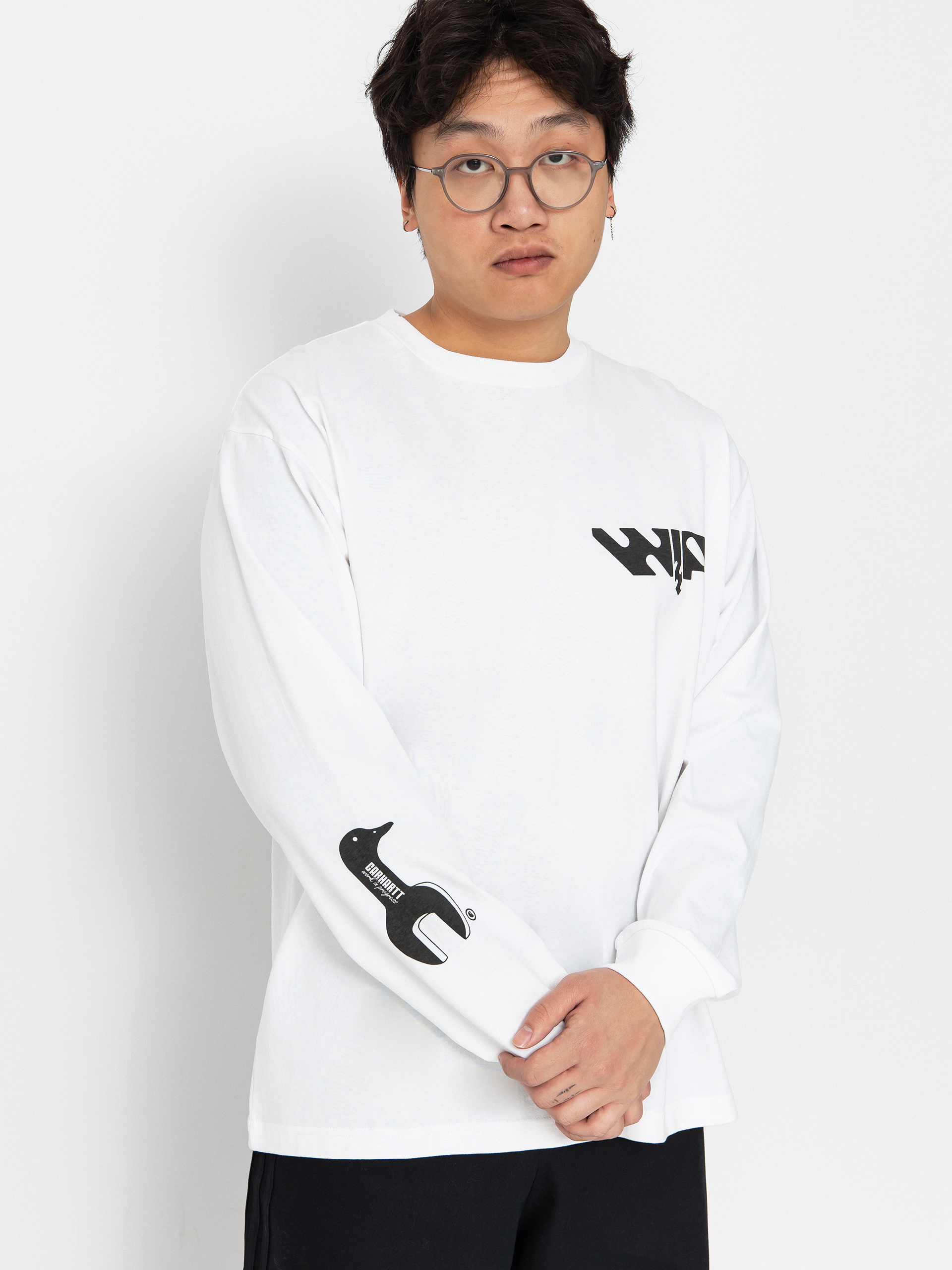 Лонгслів Carhartt WIP Industry (white/black)