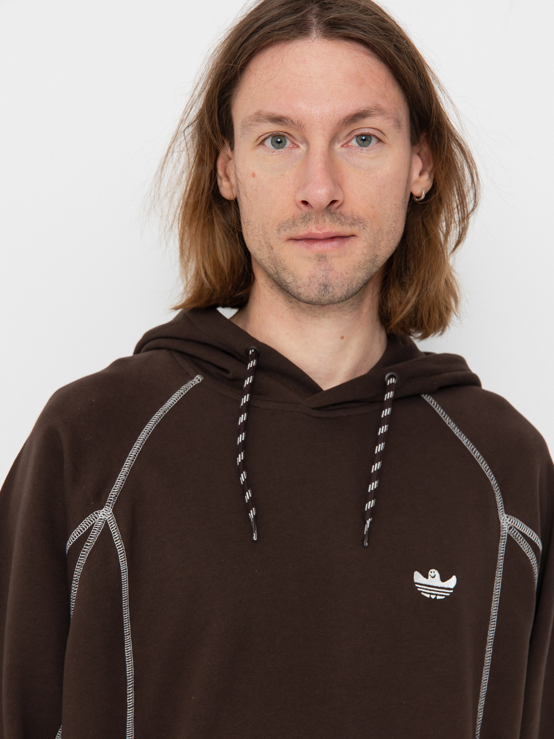 Худі adidas Shmoo Fw HD - коричневий (dbrown/cwhite)