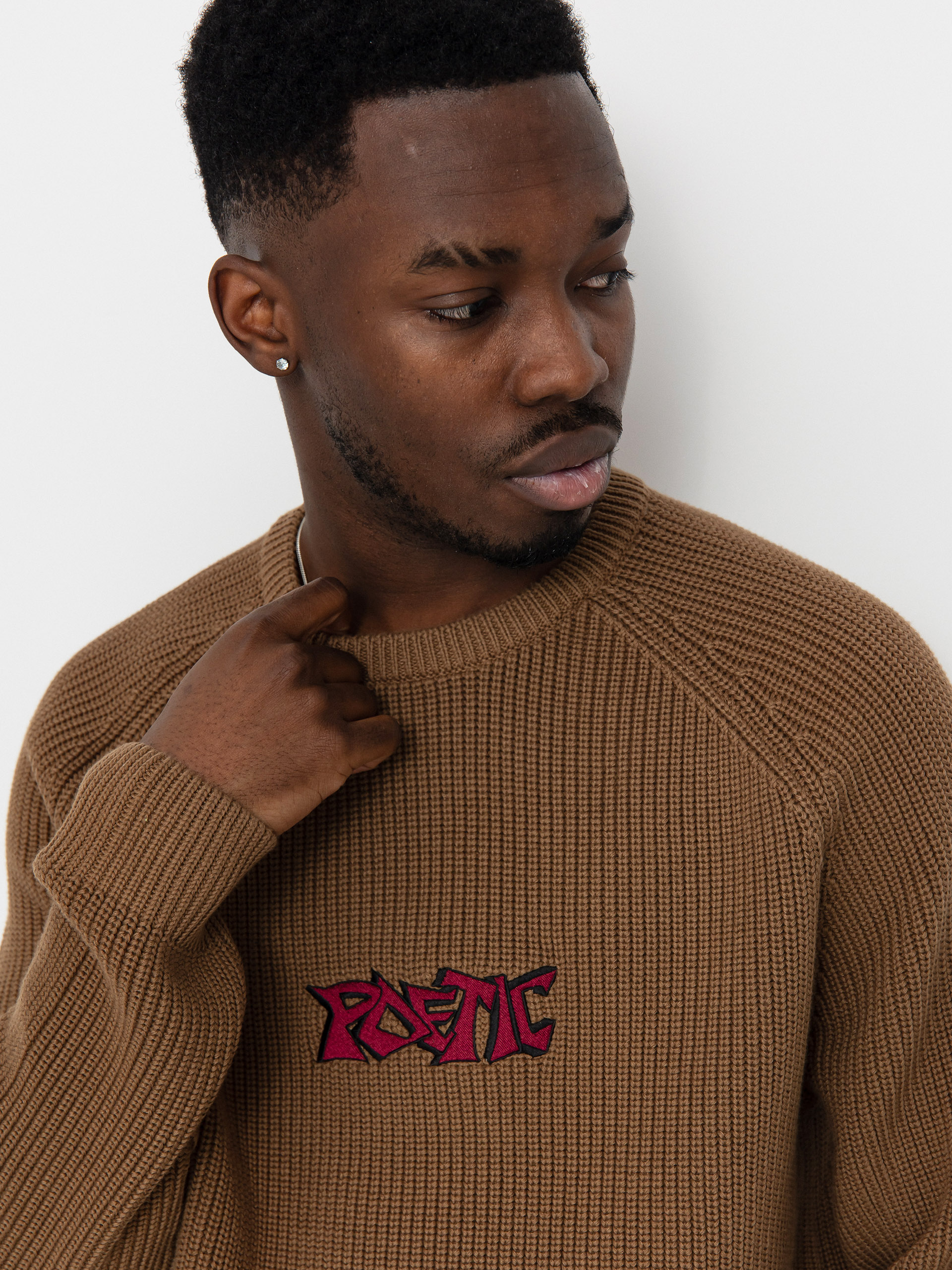 Світшот Poetic Collective Graff Knitted Crewneck (brown)