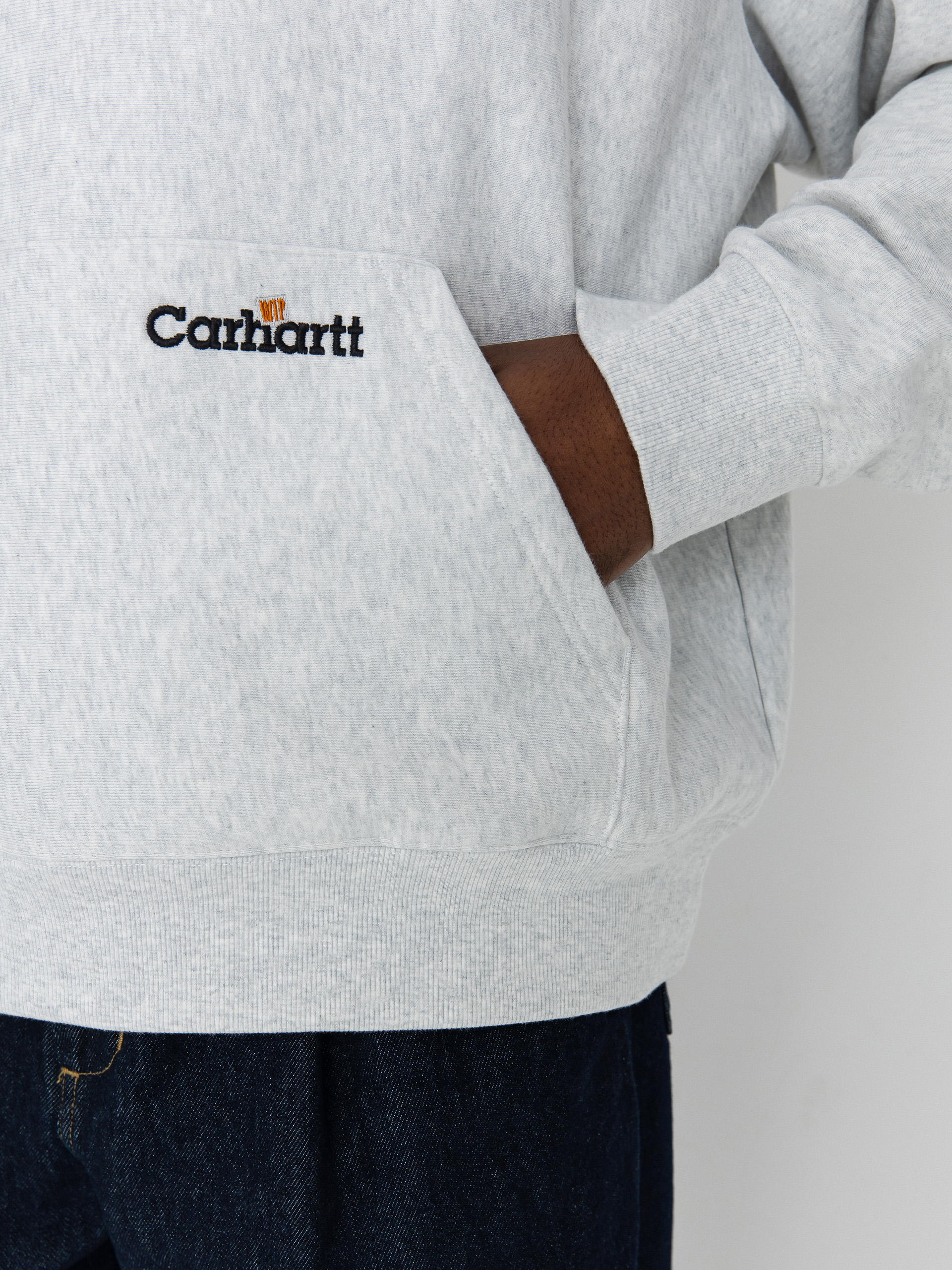 Худі Carhartt WIP Label Script HD (ash heather)