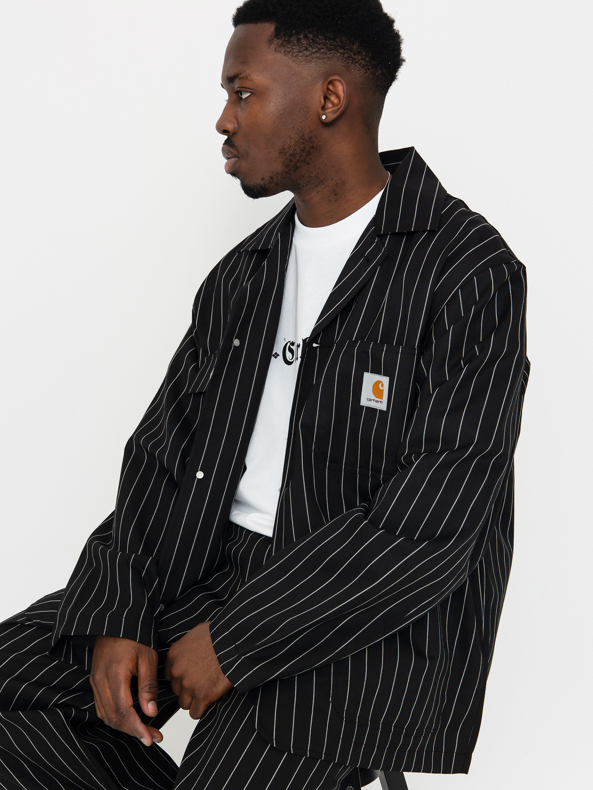 Куртка Carhartt WIP Seaton Blazer (seaton stripe black)