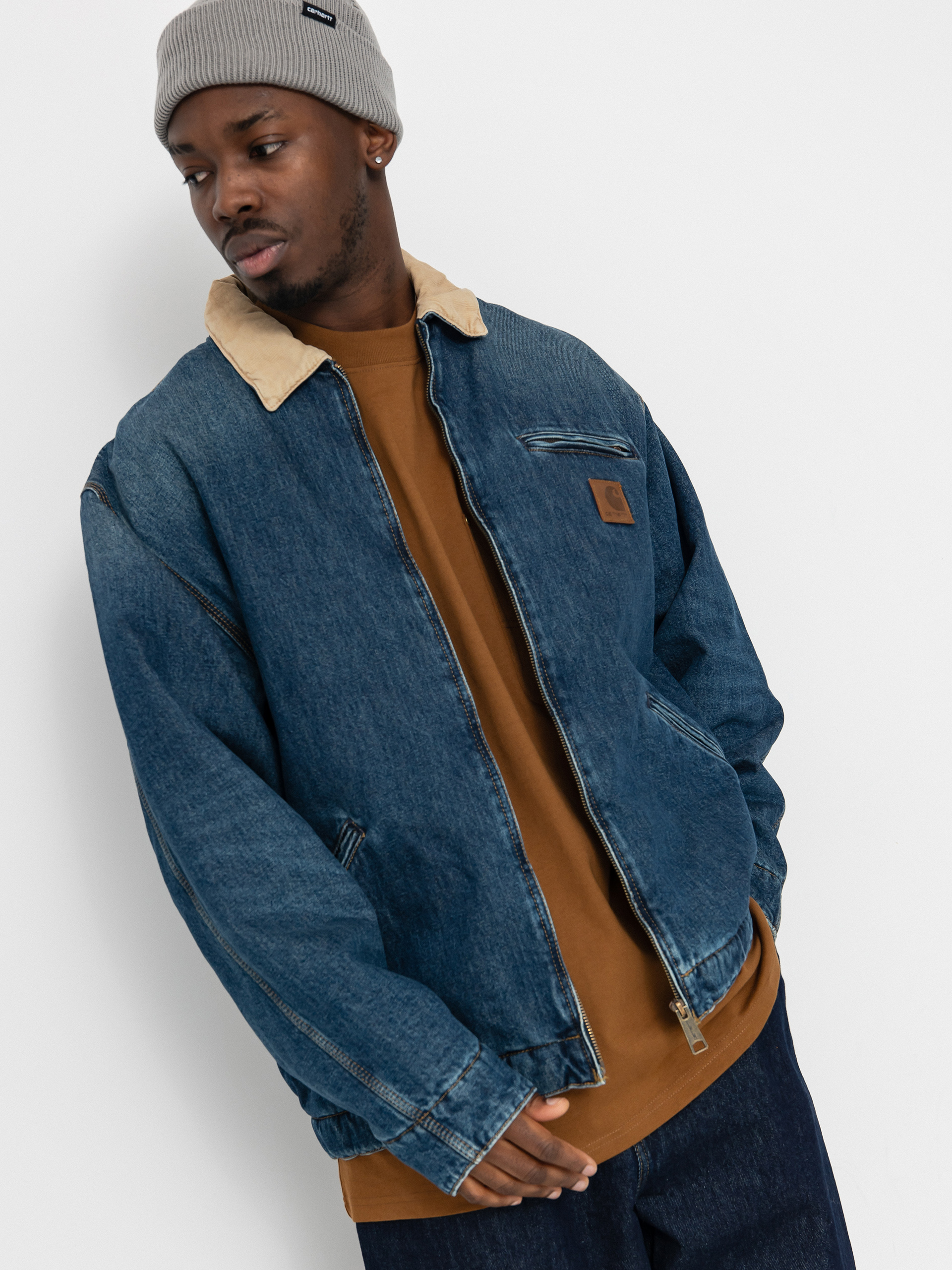 Куртка Carhartt WIP OG Detroit - блакитний (blue/dusty h brown)