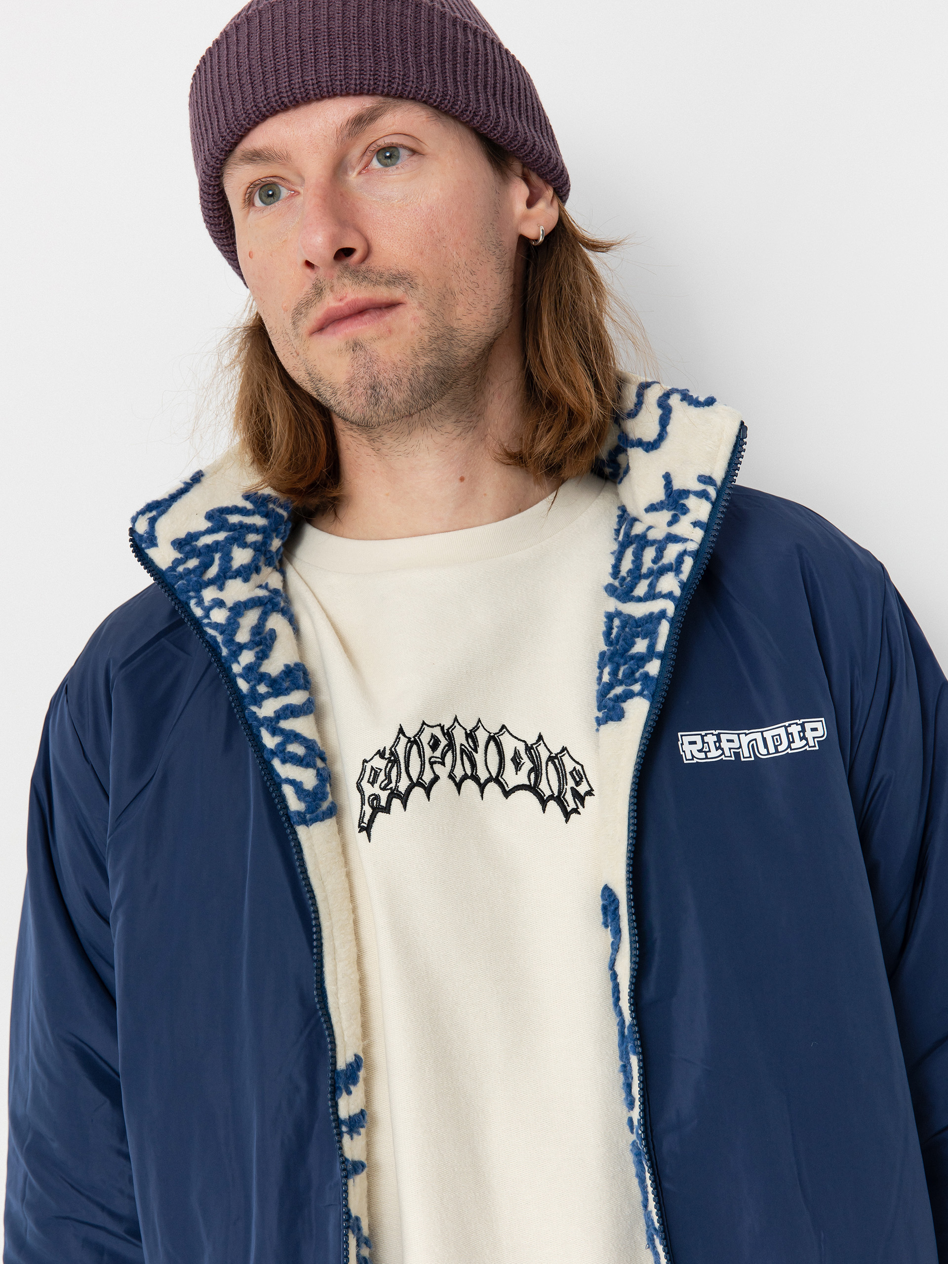 Куртка RipNDip Haku Reversible (off white/navy)