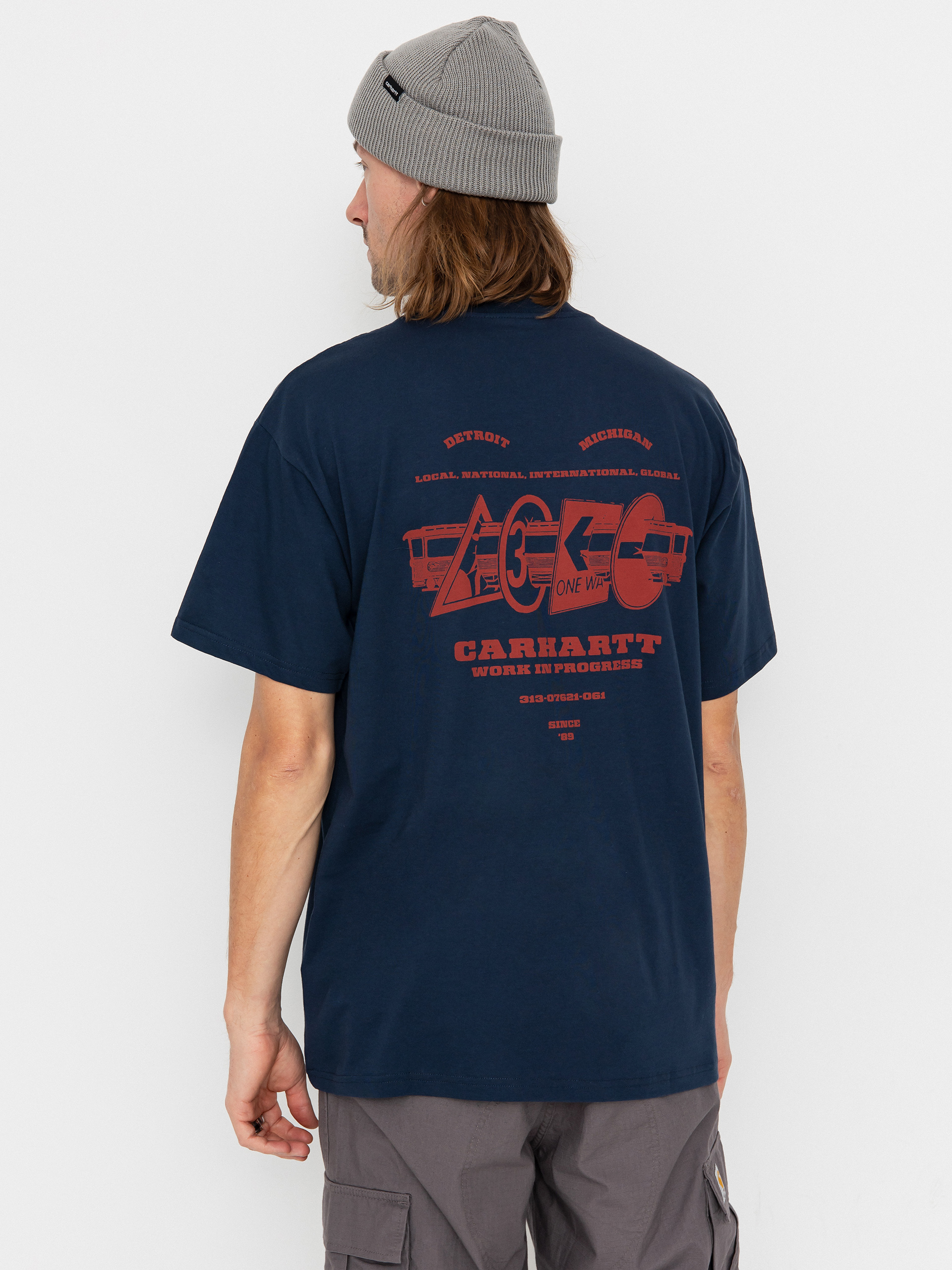 Футболка Carhartt WIP Runaway (blue/vermillion)