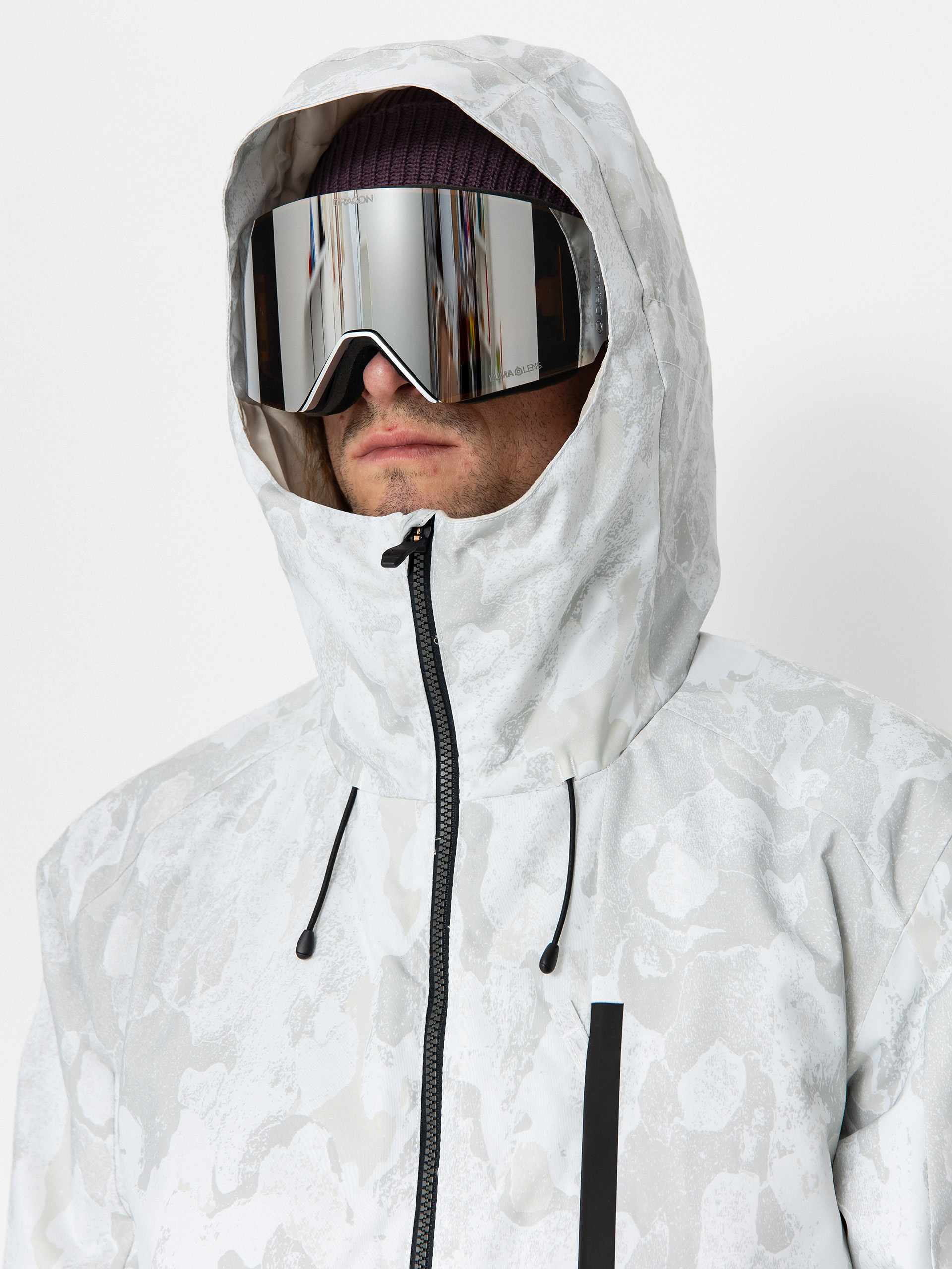 Чоловіча Сноубордична куртка Quiksilver Mission Printed Block (nature zoom birch)