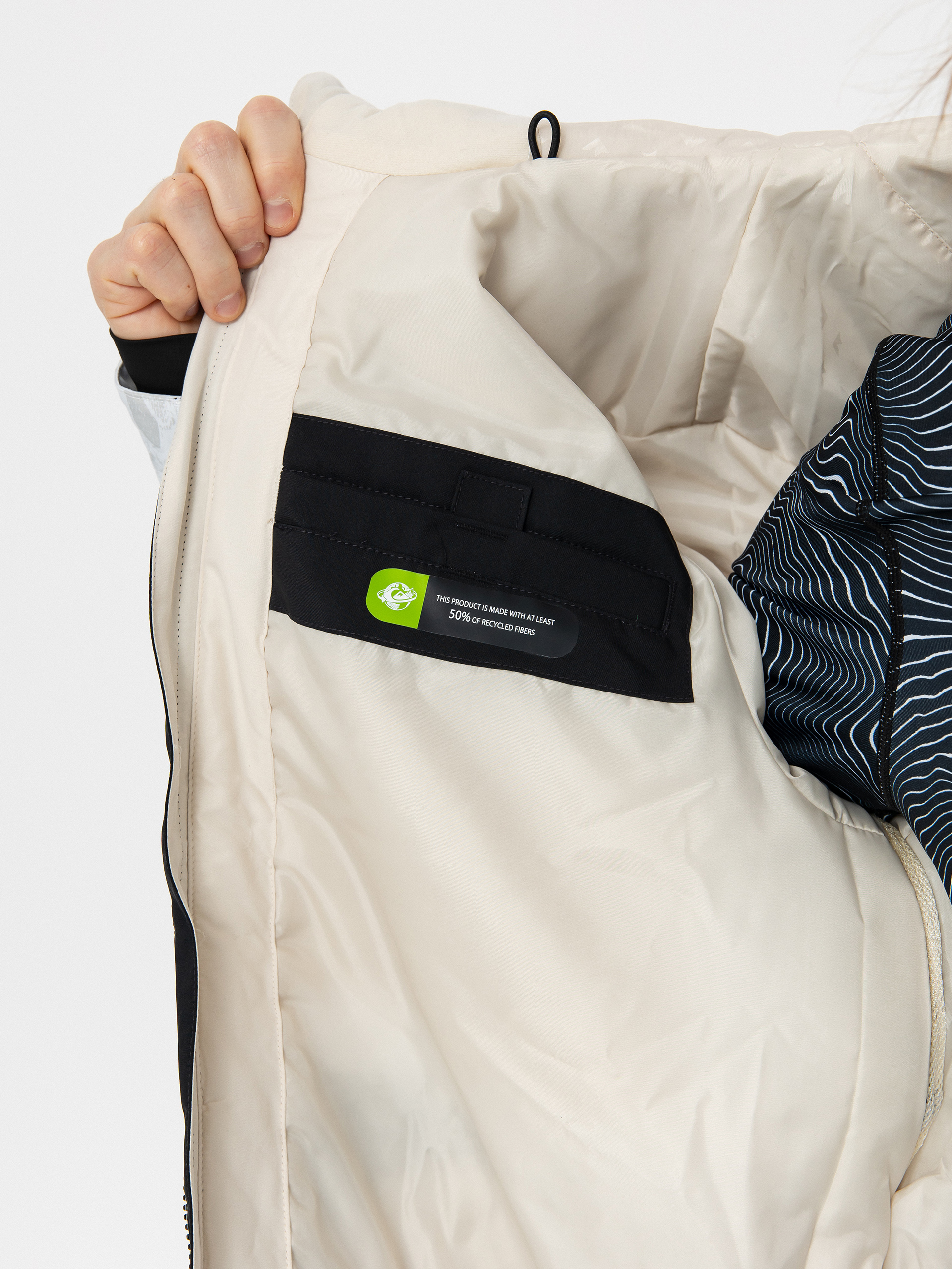 Чоловіча Сноубордична куртка Quiksilver Mission Printed Block (nature zoom birch)