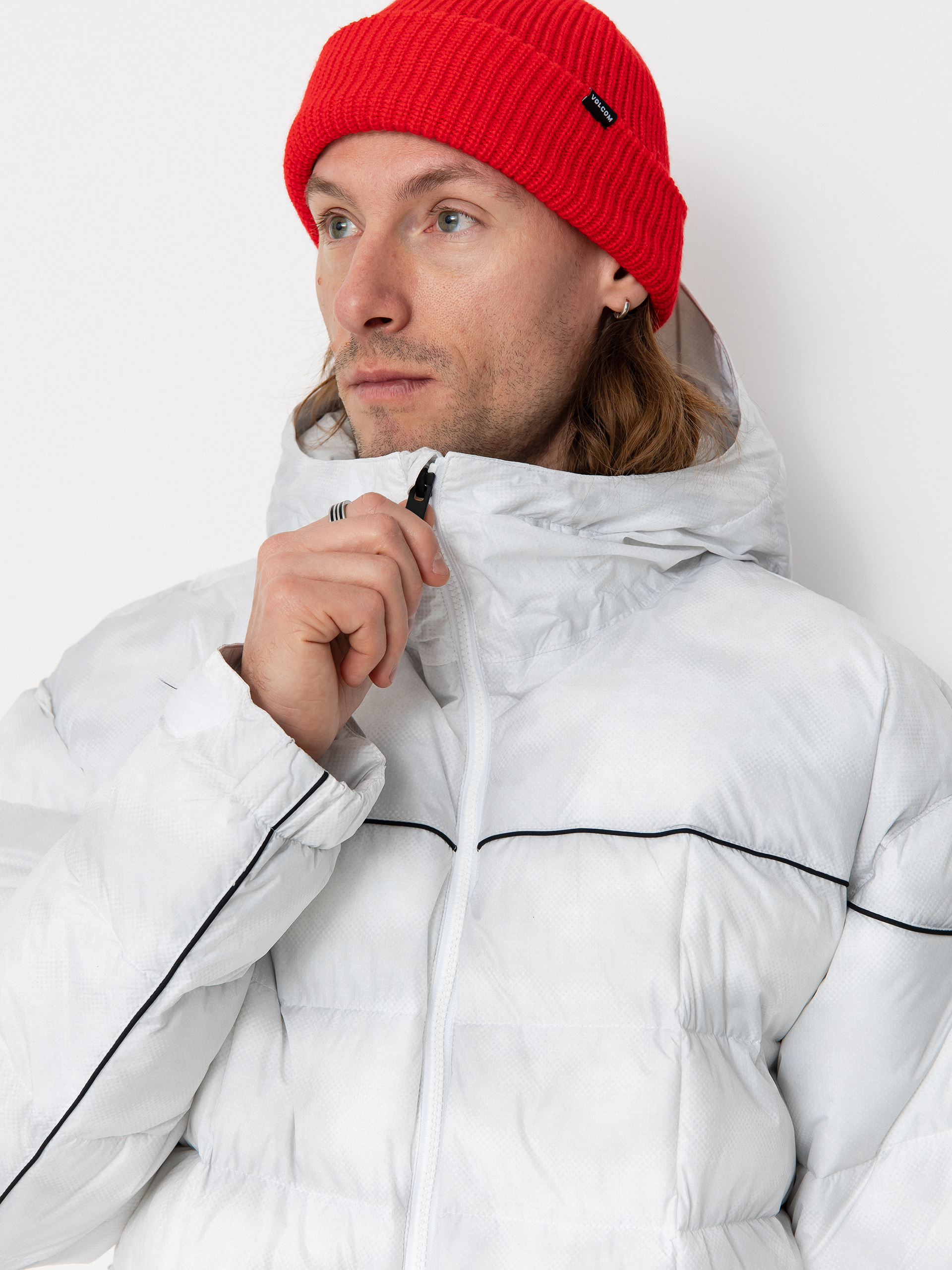 Чоловіча Сноубордична куртка Volcom Sew Down (white camo)