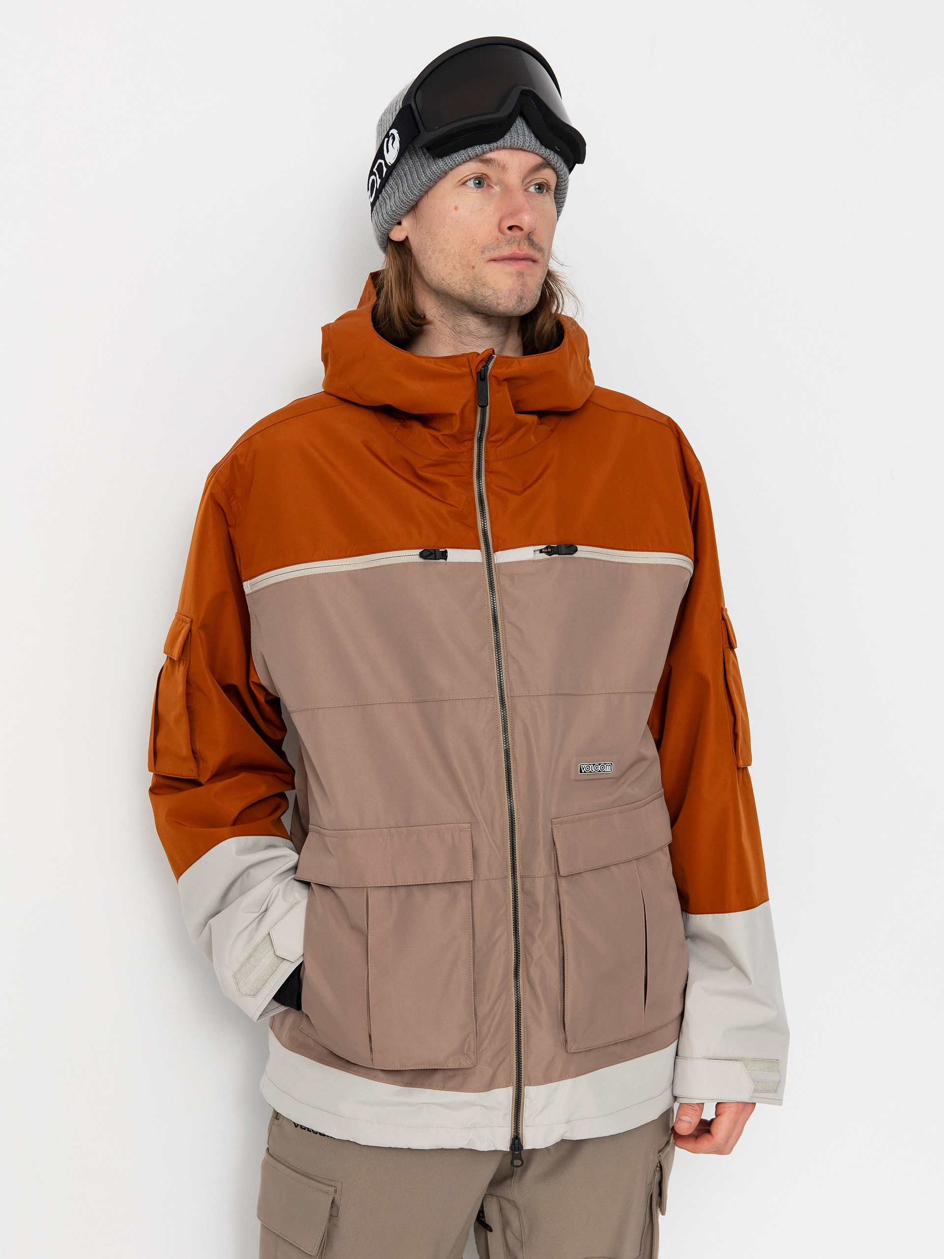 Чоловіча Сноубордична куртка Volcom Nightbreaker 20K (chestnut brown)