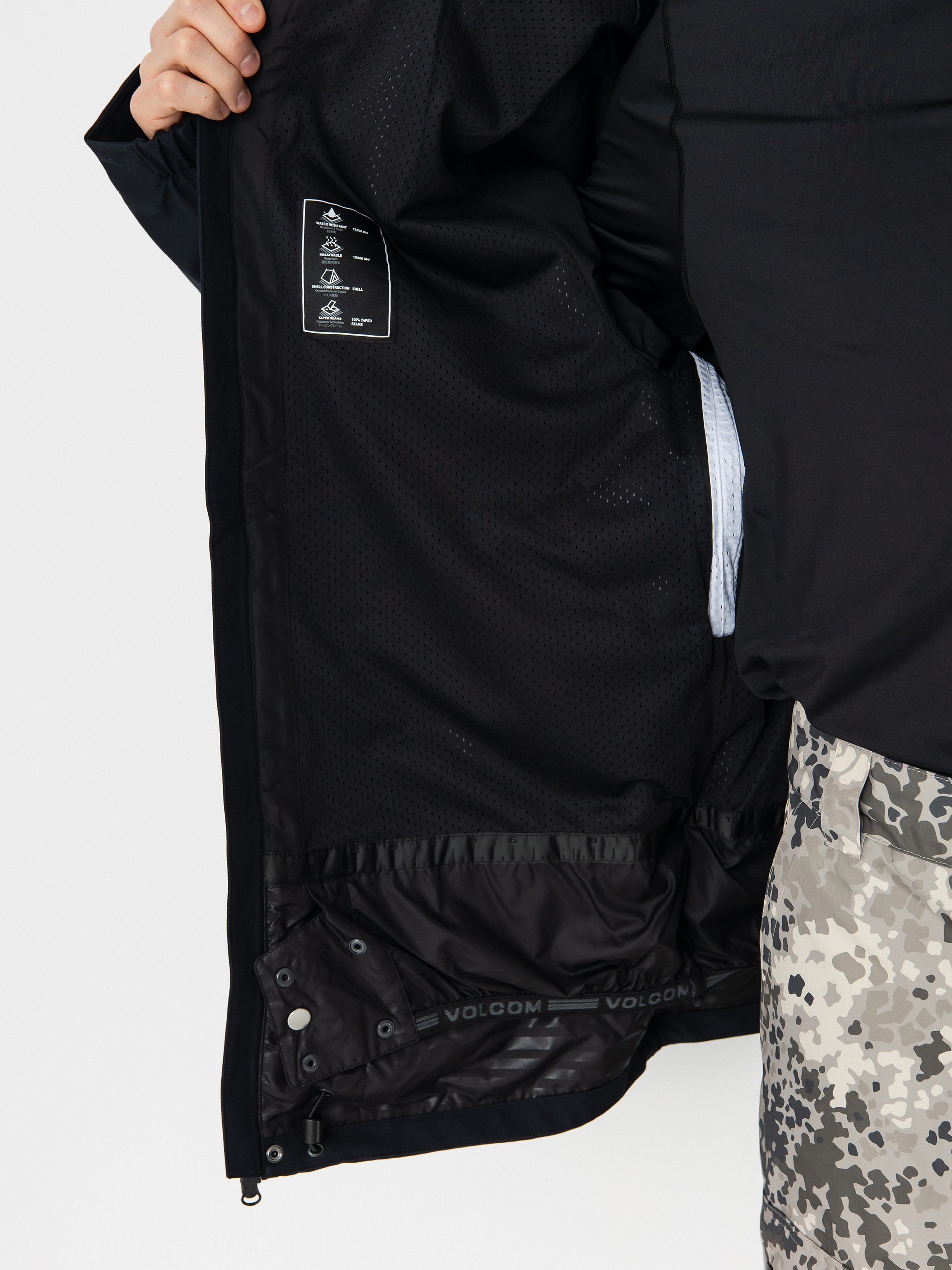 Чоловіча Сноубордична куртка Volcom Brighton Full Zip (black)