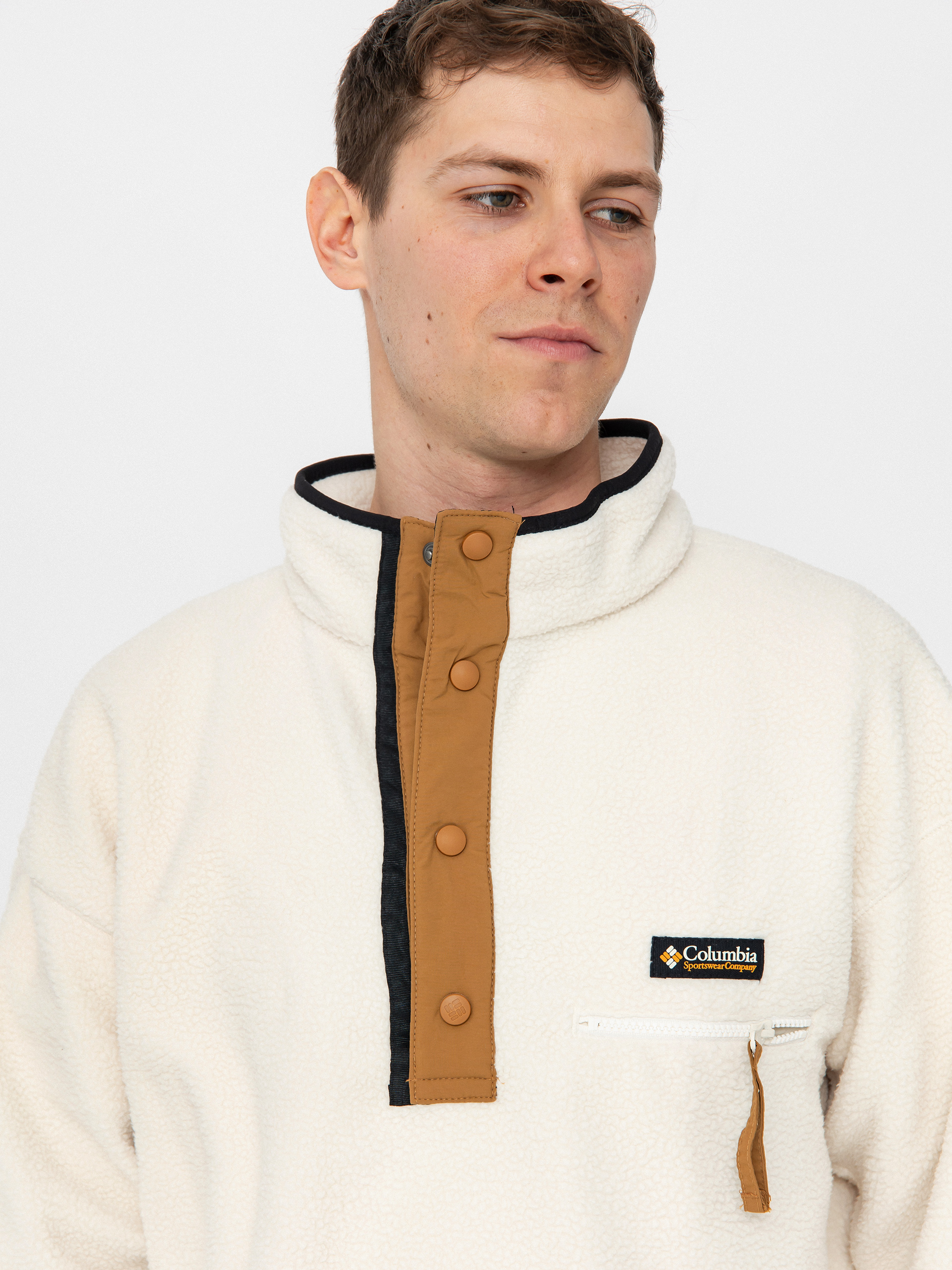 Чоловічий Флісовий светр Columbia Helvetia II Half Snap (chalk)