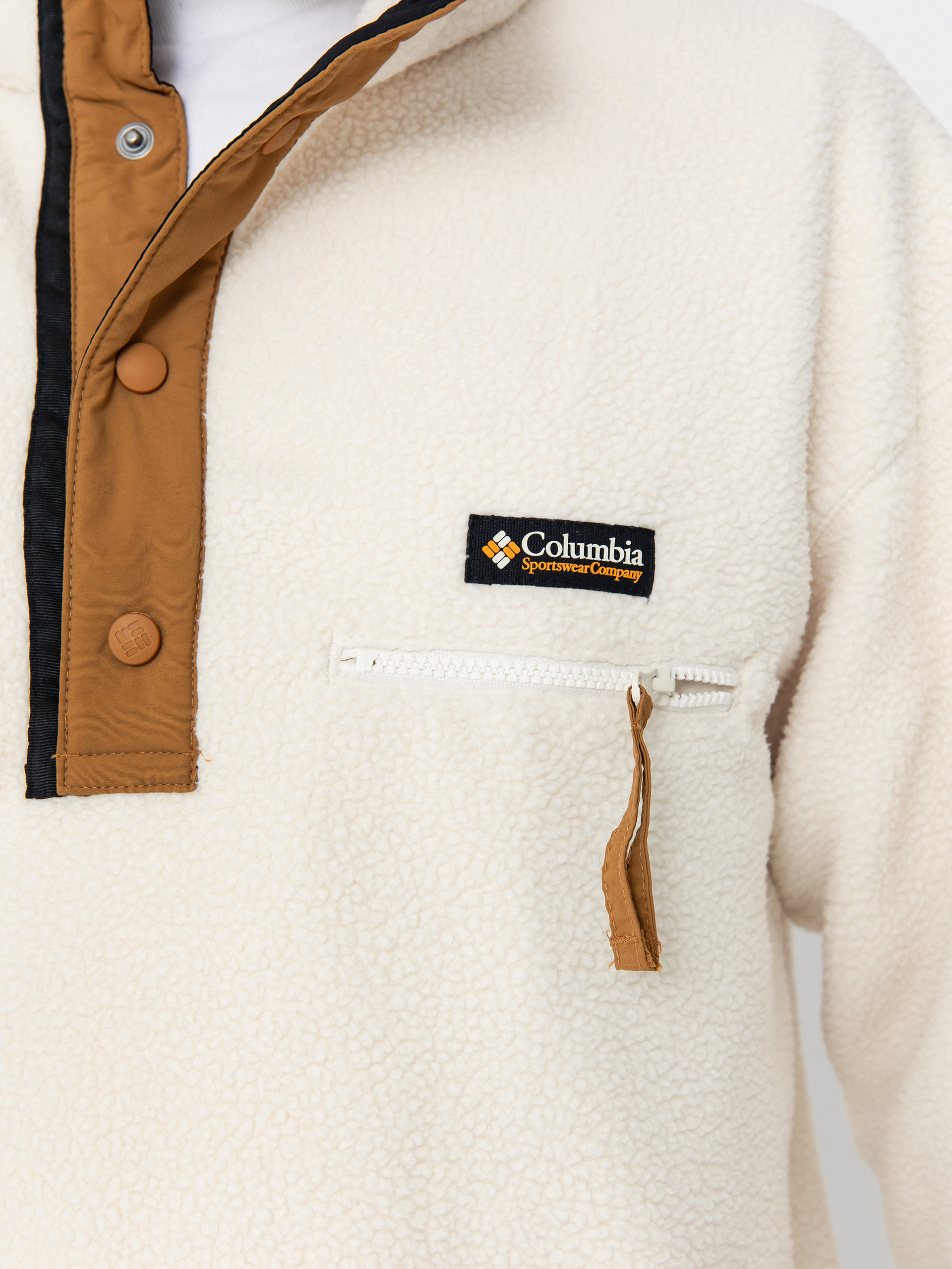 Чоловічий Флісовий светр Columbia Helvetia II Half Snap (chalk)