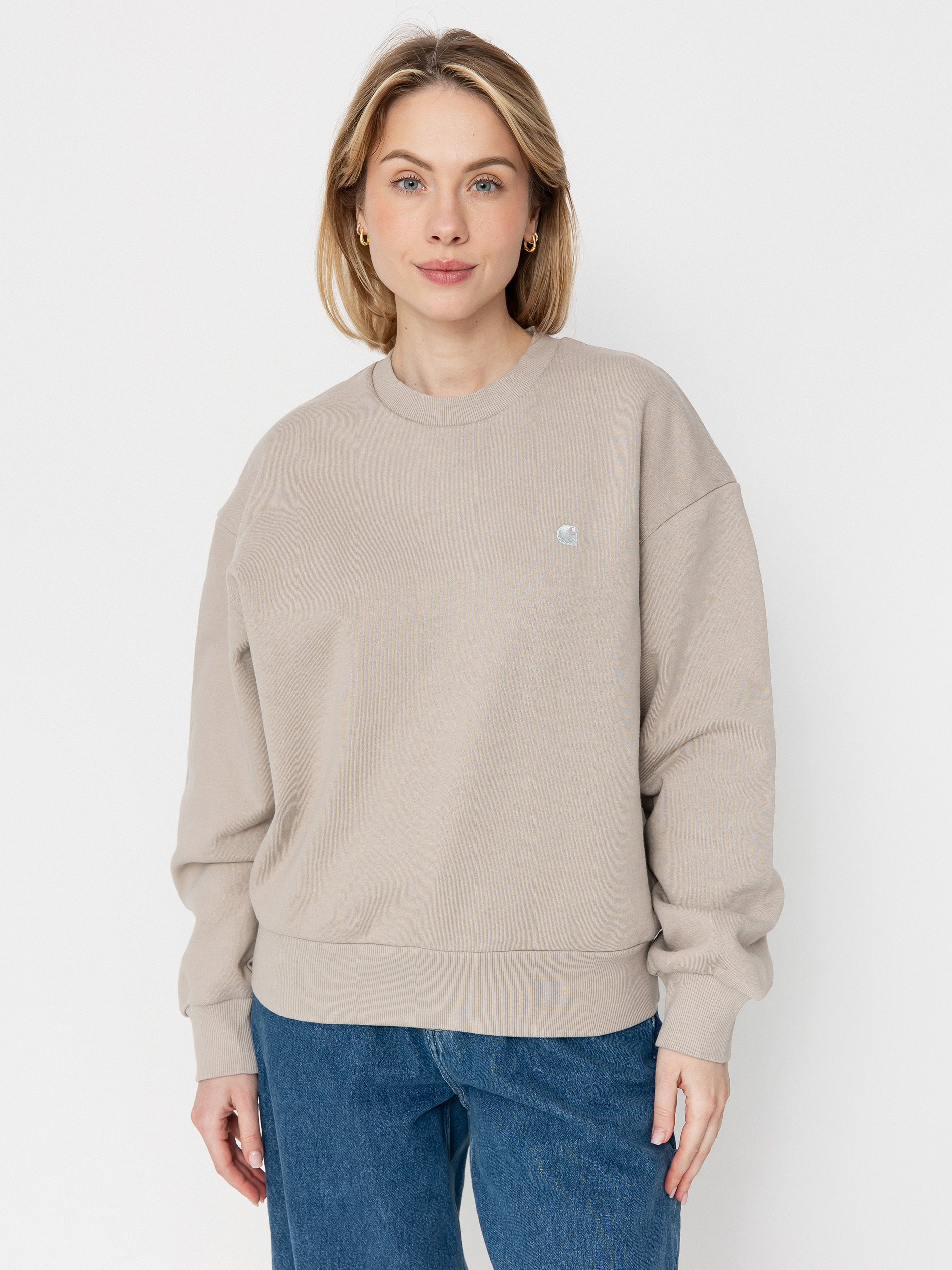 Світшот Carhartt WIP Casey Wmn (dusky beige/silver)