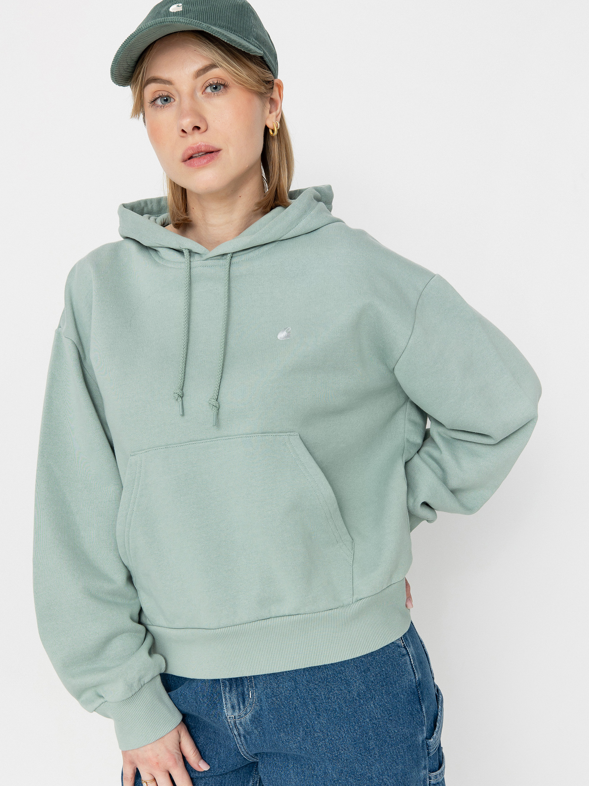 Худі Carhartt WIP Casey HD Wmn (frosted green/silver)