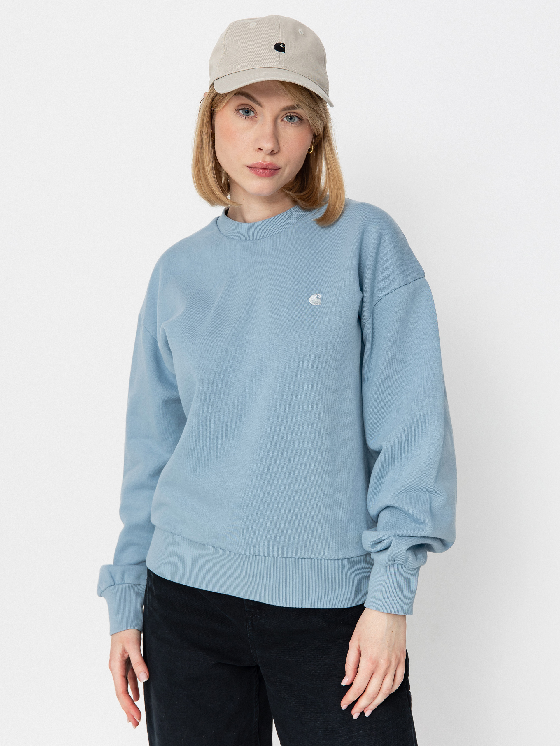 Світшот Carhartt WIP Casey Wmn (frosted blue/silver)