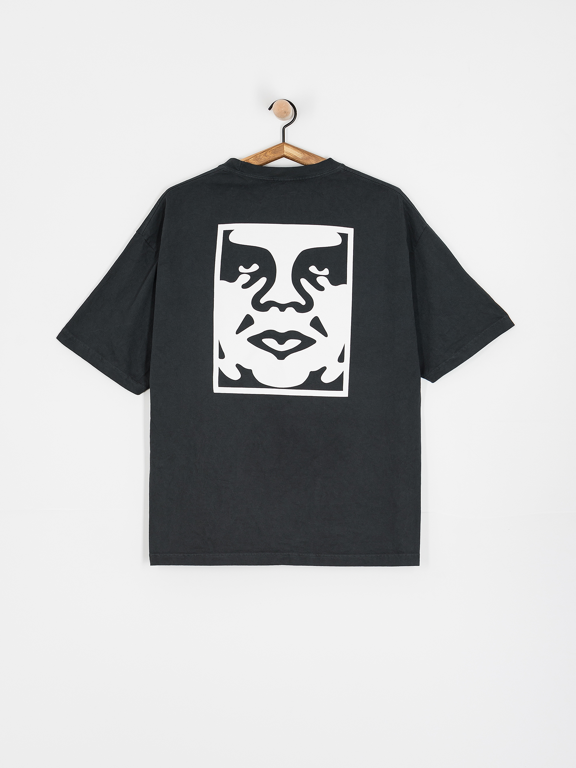 Футболка OBEY Bold Icon Face (pigment true vintage black)