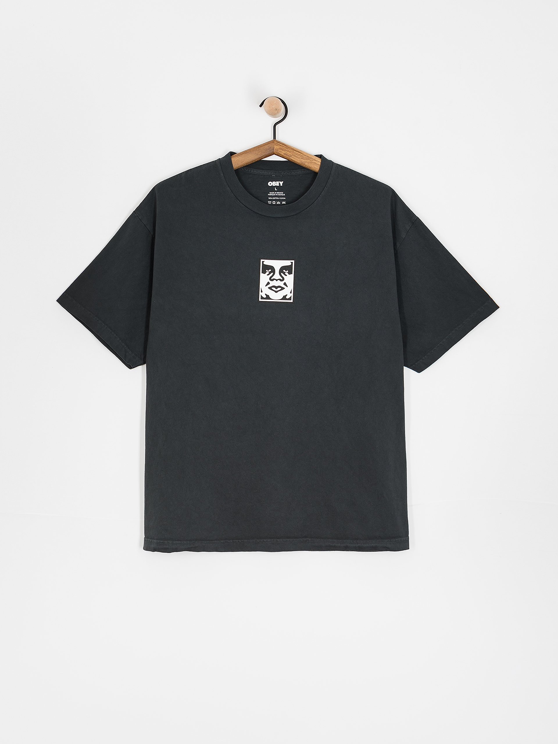 Футболка OBEY Icon Face (pigment true vintage black)