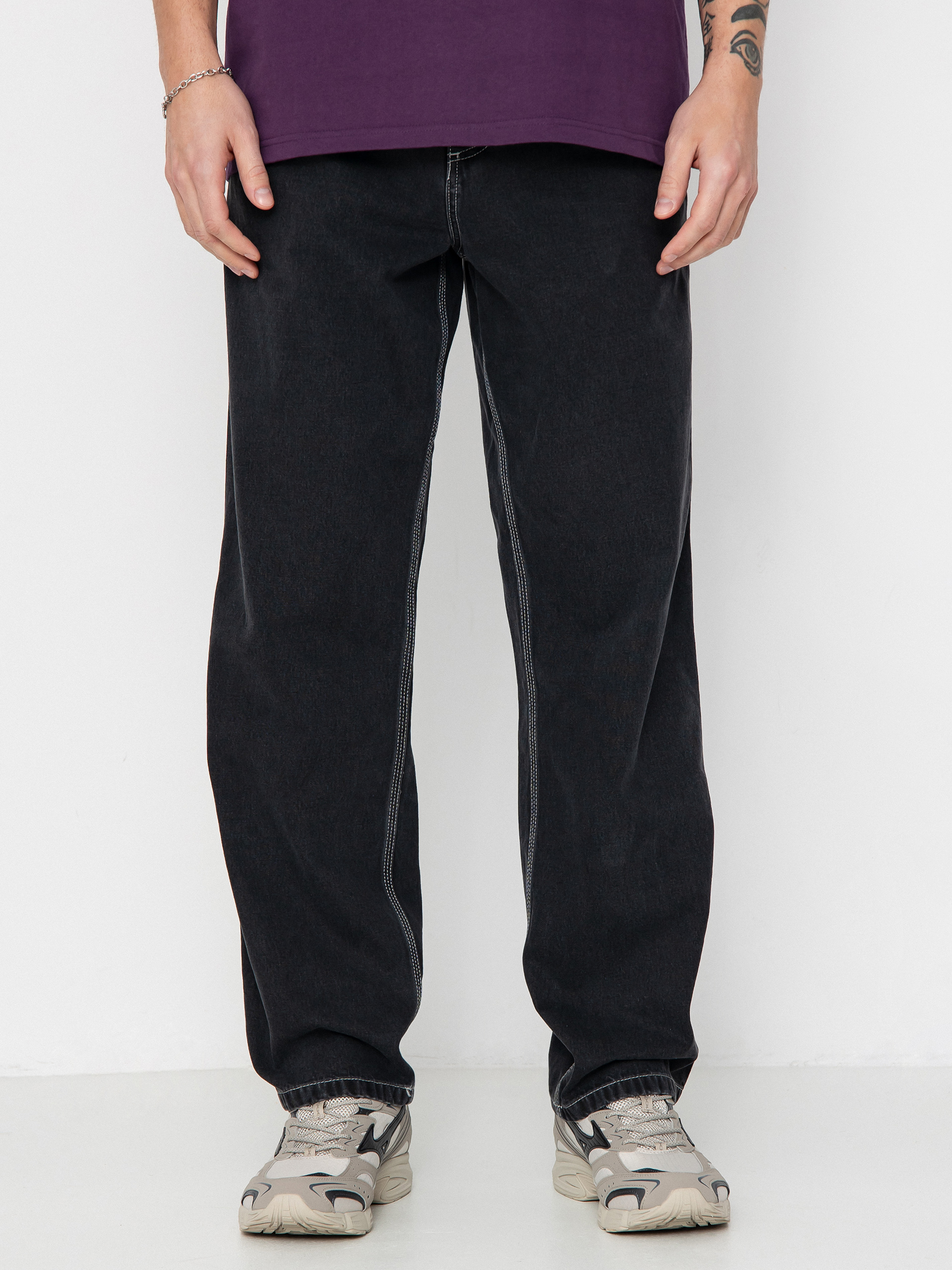 Штани Carhartt WIP Double Knee - чорний (black)