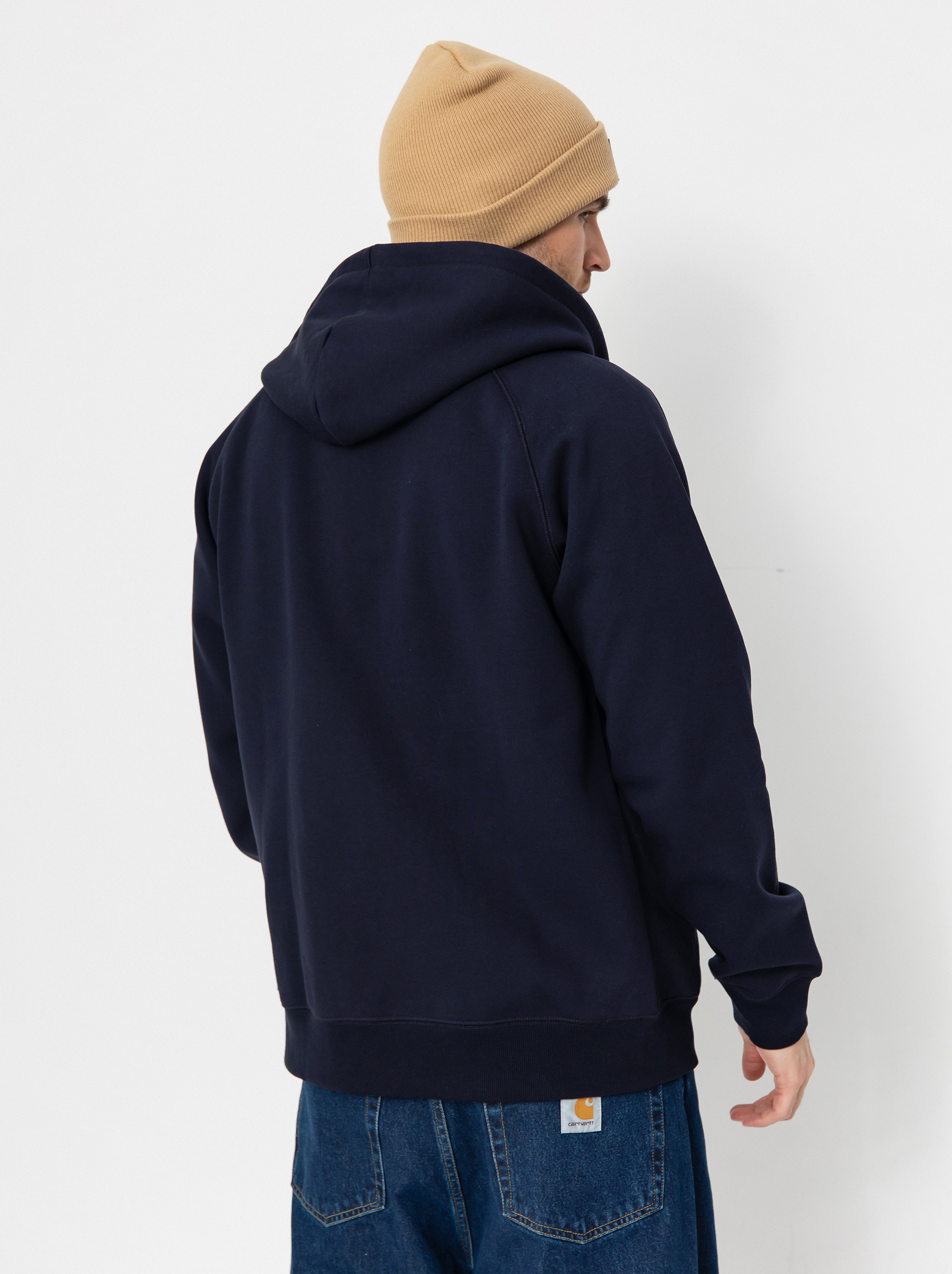 Худі Carhartt WIP Chase ZHD - темно синій (dark navy/gold)