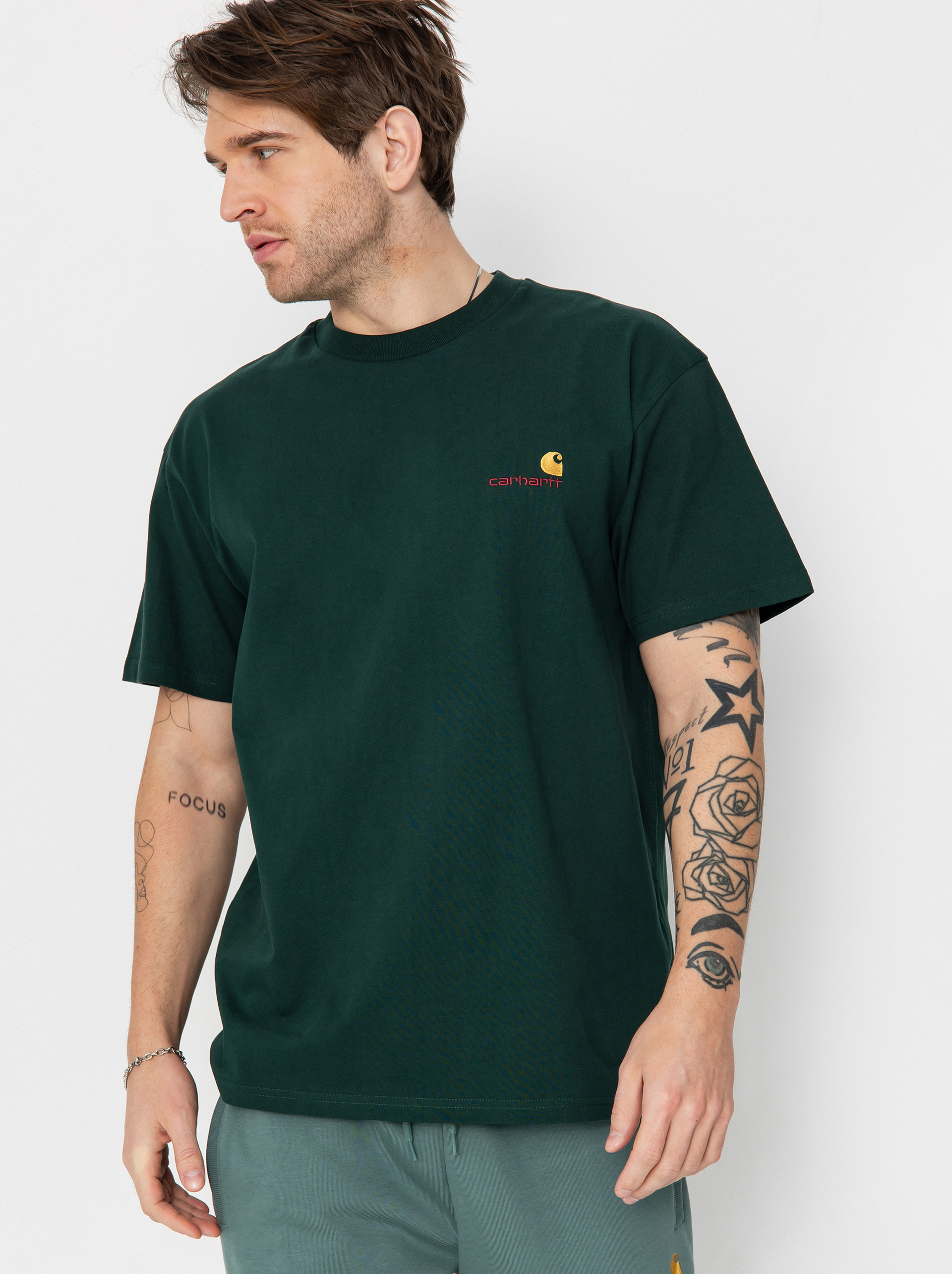 Футболка Carhartt WIP American Script (conifer)